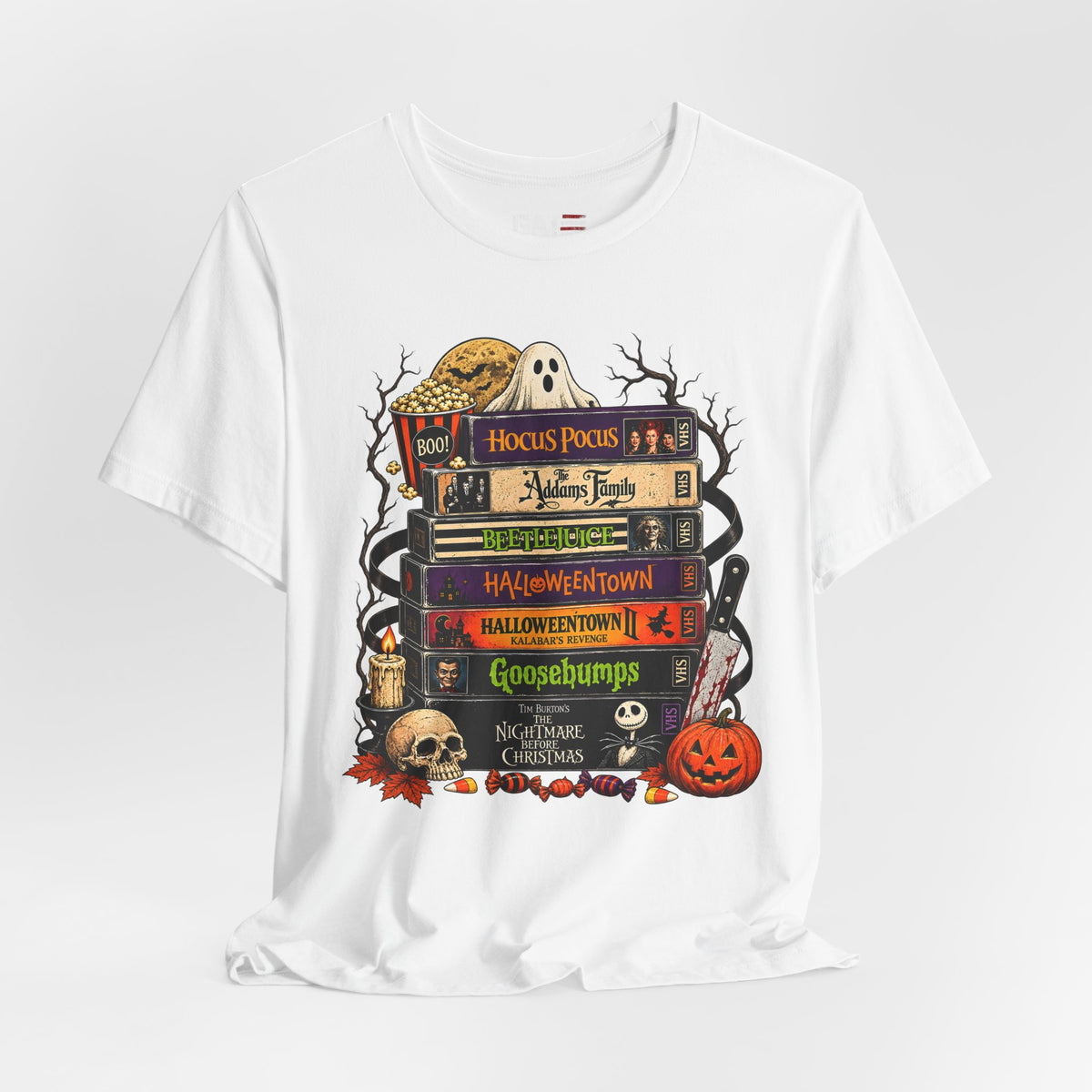 Halloween Movie Stack Shirt | Spooky Classics Tee