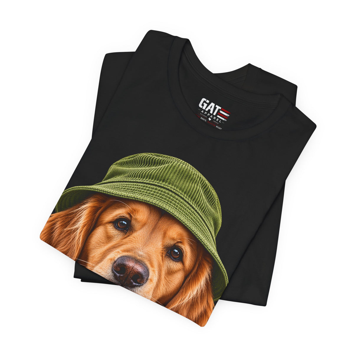 Golden retriever wearing a beanie graphic T-shirt - alternate product photo 16