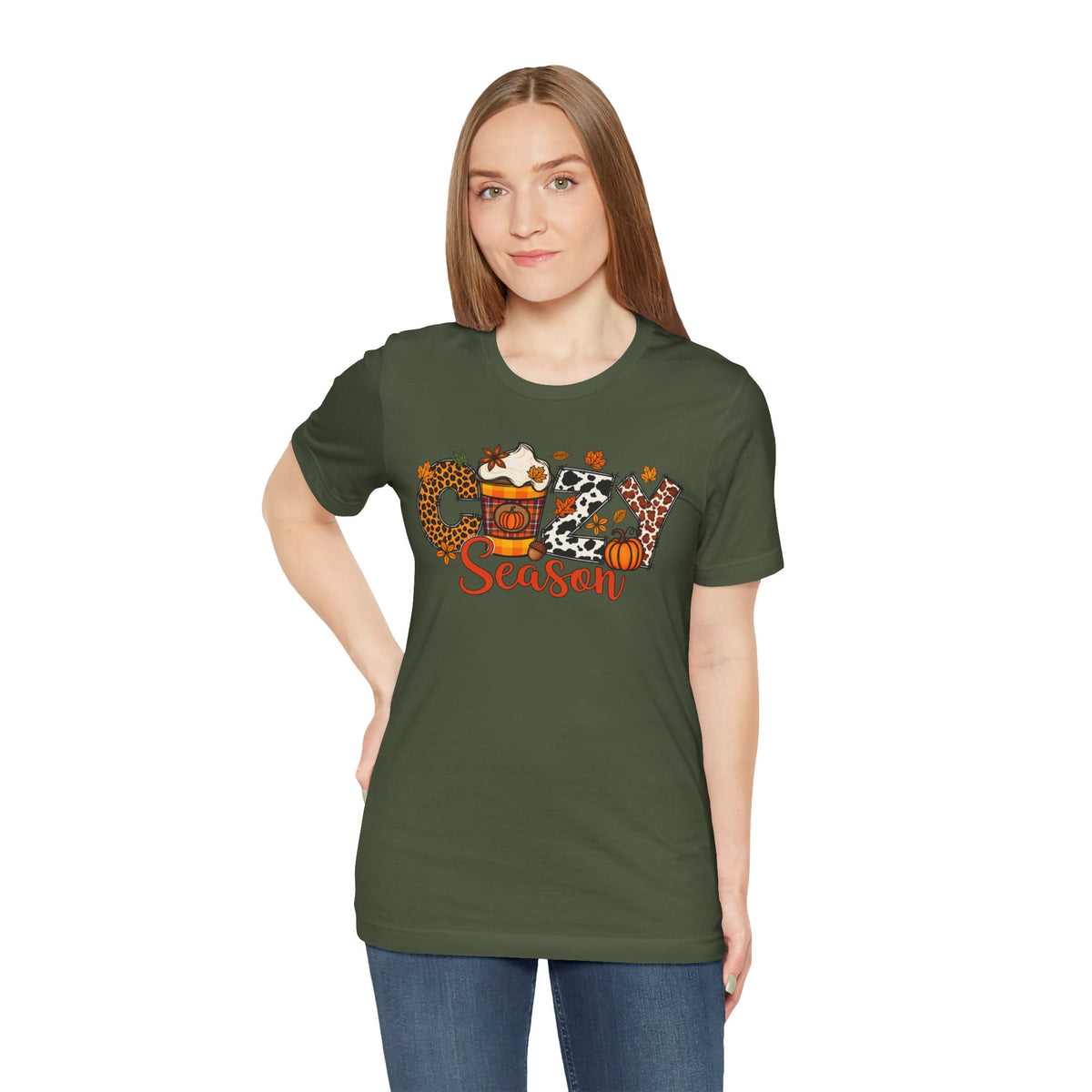 Cozy Season Fall Winter Coffee Shirt - product mockup view 21