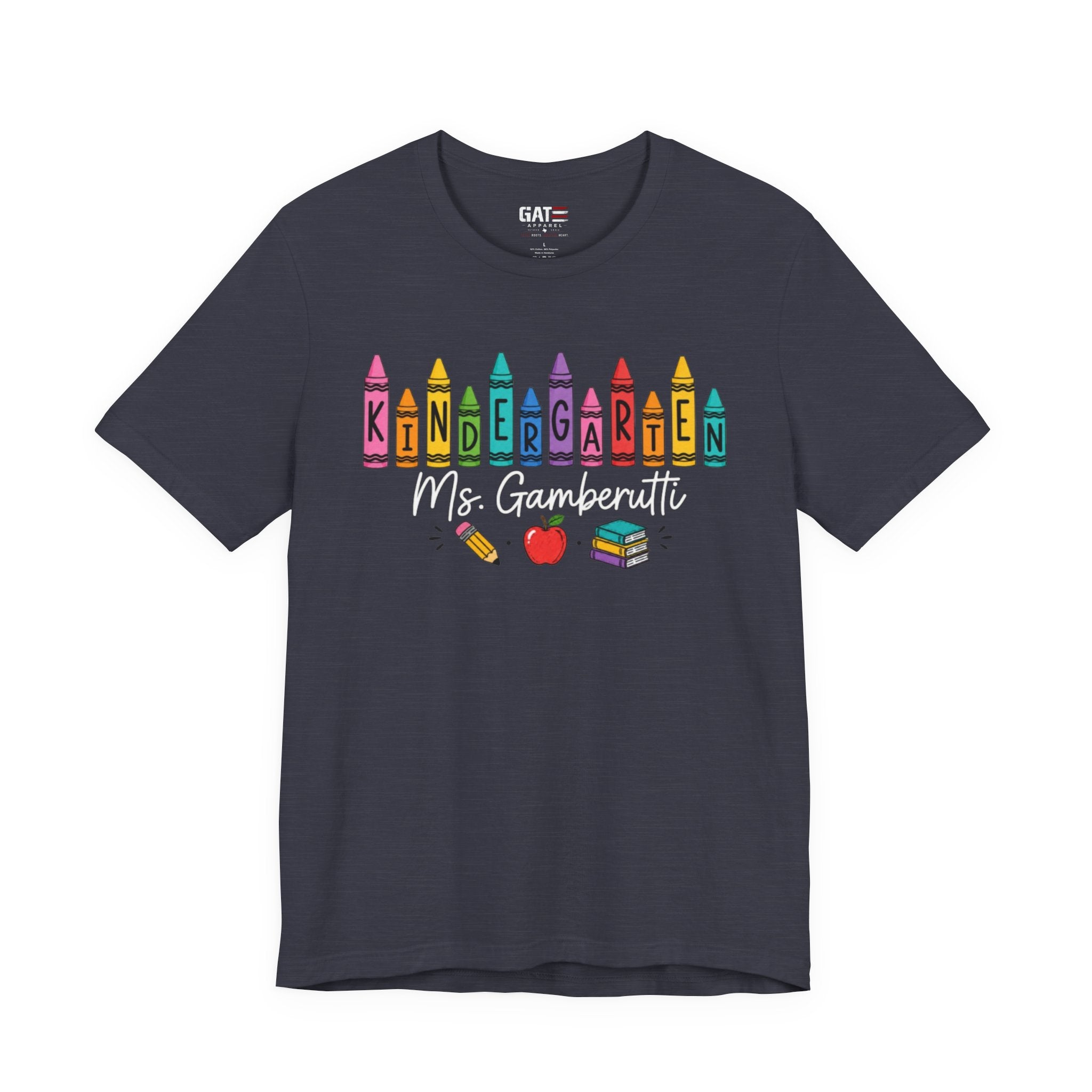 Customize Grade Level and Name Teacher Crayon Shirt