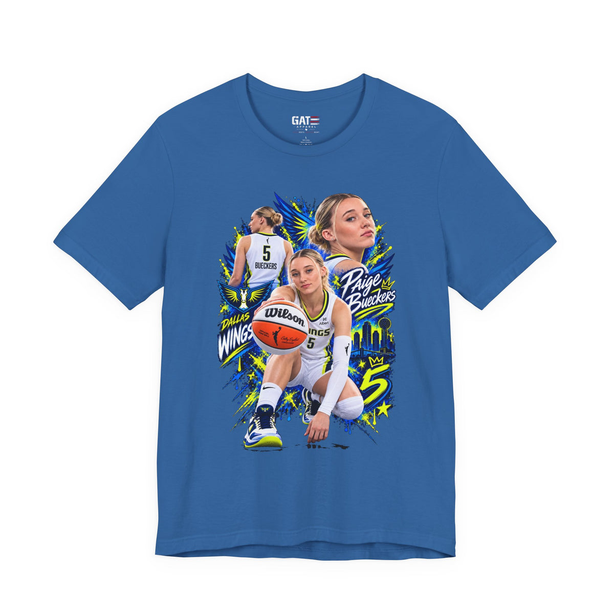 Dallas Wings fan tee color mockup