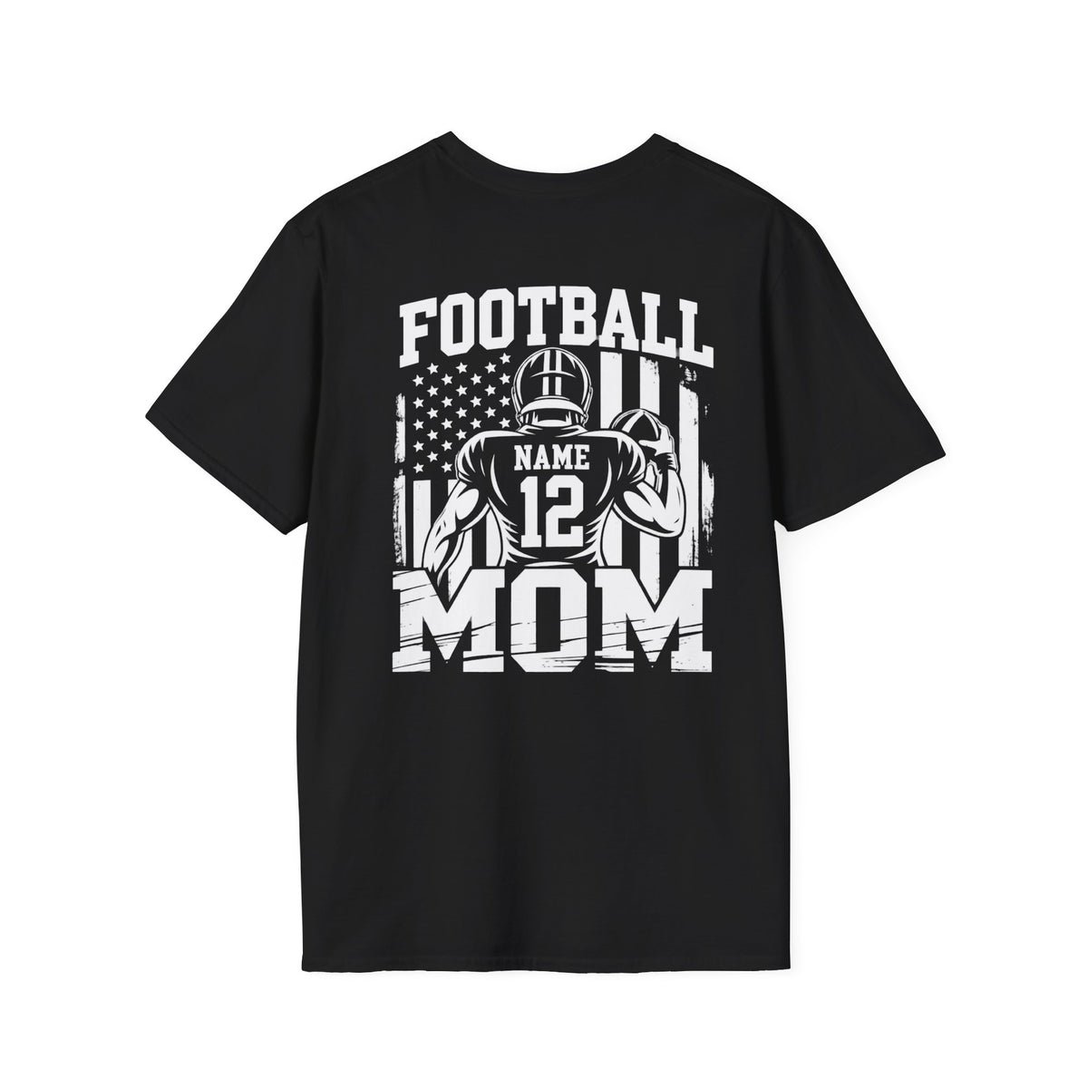 Personalized Football Mom Shirt | Name & Number Tee Style 7