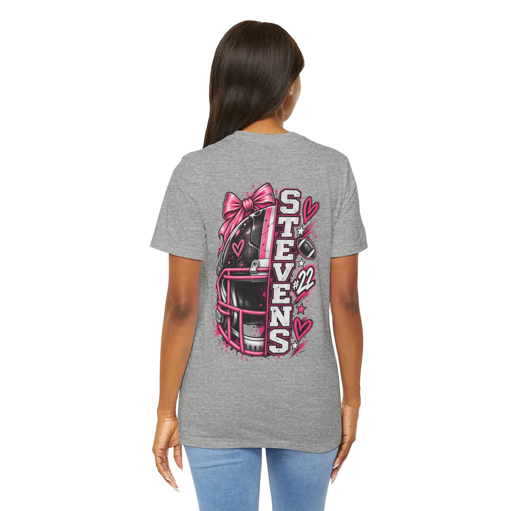 Football Mom Personalized Shirt Custom Player Name Number Helmet Game Day Tee