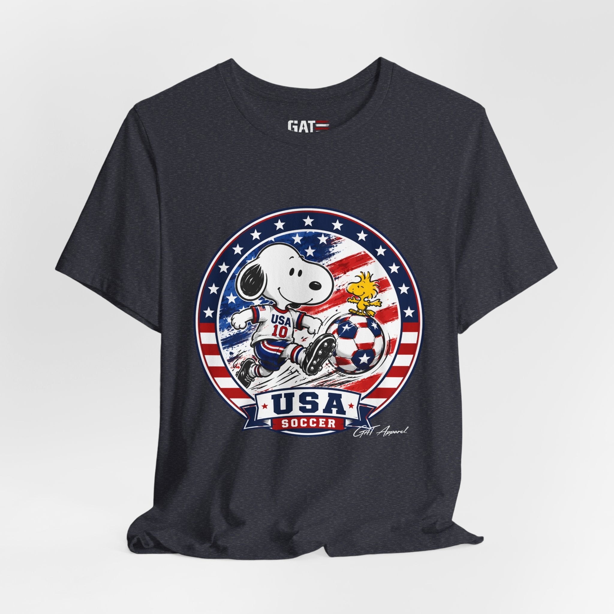 USA Soccer Snoopy Shirt  Patriotic USA Soccer Tee American Flag Design, World Cup, Soccer Fan