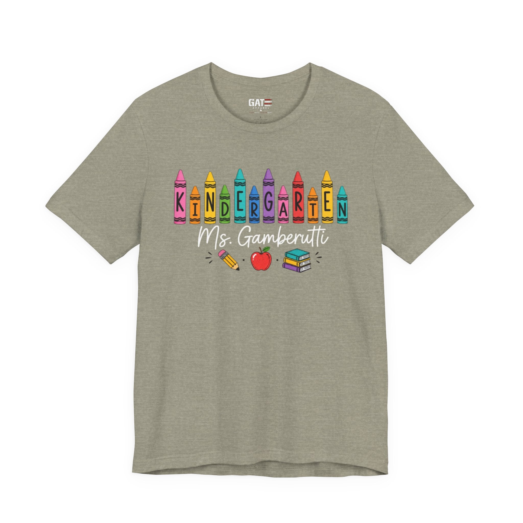 Customize Grade Level and Name Teacher Crayon Shirt