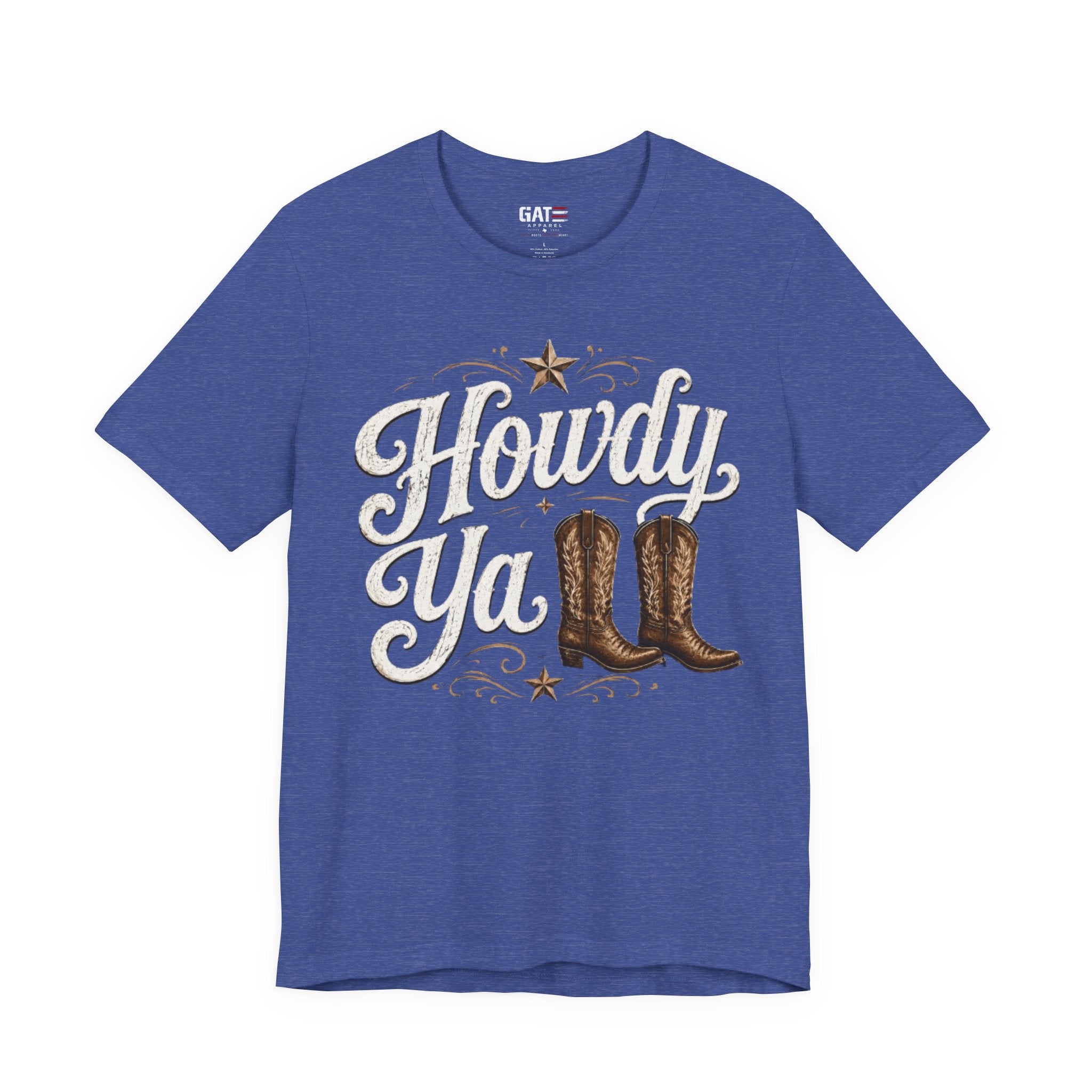 Howdy Ya Cowboy T‑Shirt – Western Boots Graphic Tee