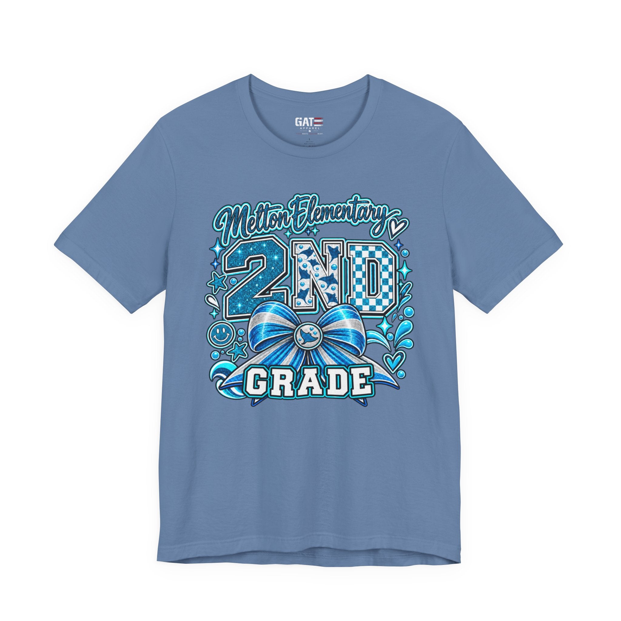 Melton 2nd Grade School T‑Shirt — Bow Design