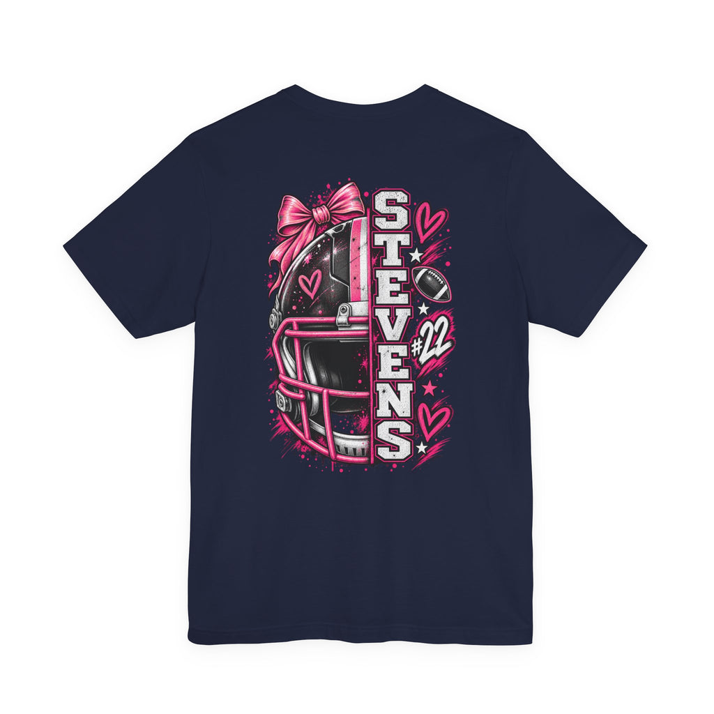 Football Mom Personalized Shirt Custom Player Name Number Helmet Game Day Tee