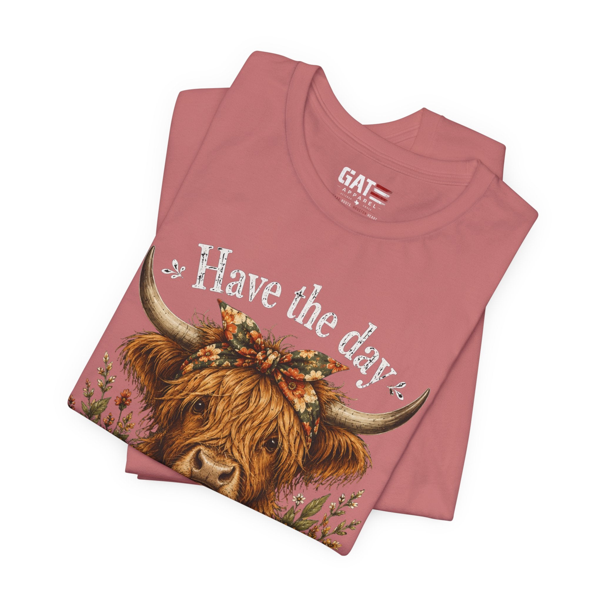 Have the Day You Deserve Highland Cow Shirt, Funny Cowgirl Tee, Western Sunflower Shirt, Sarcastic Country Graphic Gift