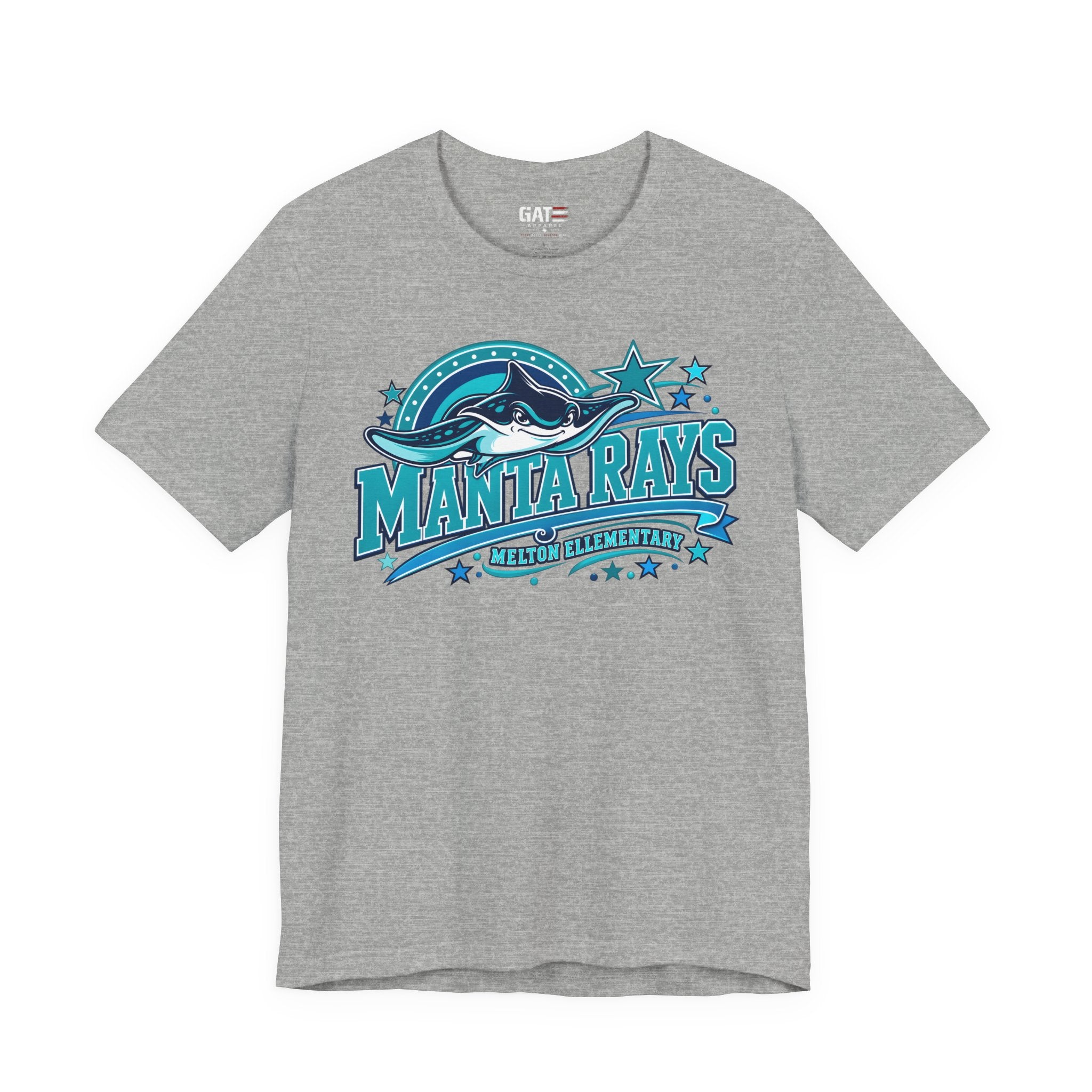 Melton Manta Rays Graphic Tee – Retro Ocean School Spirit Shirt