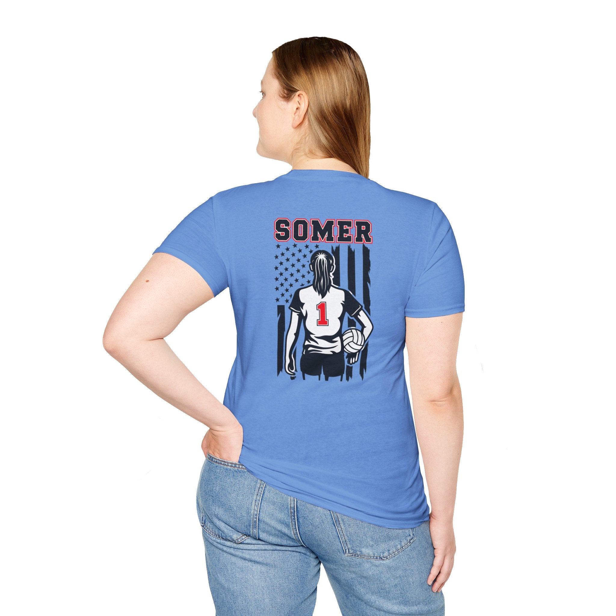Volleyball Mom T‑Shirt – Custom Name
