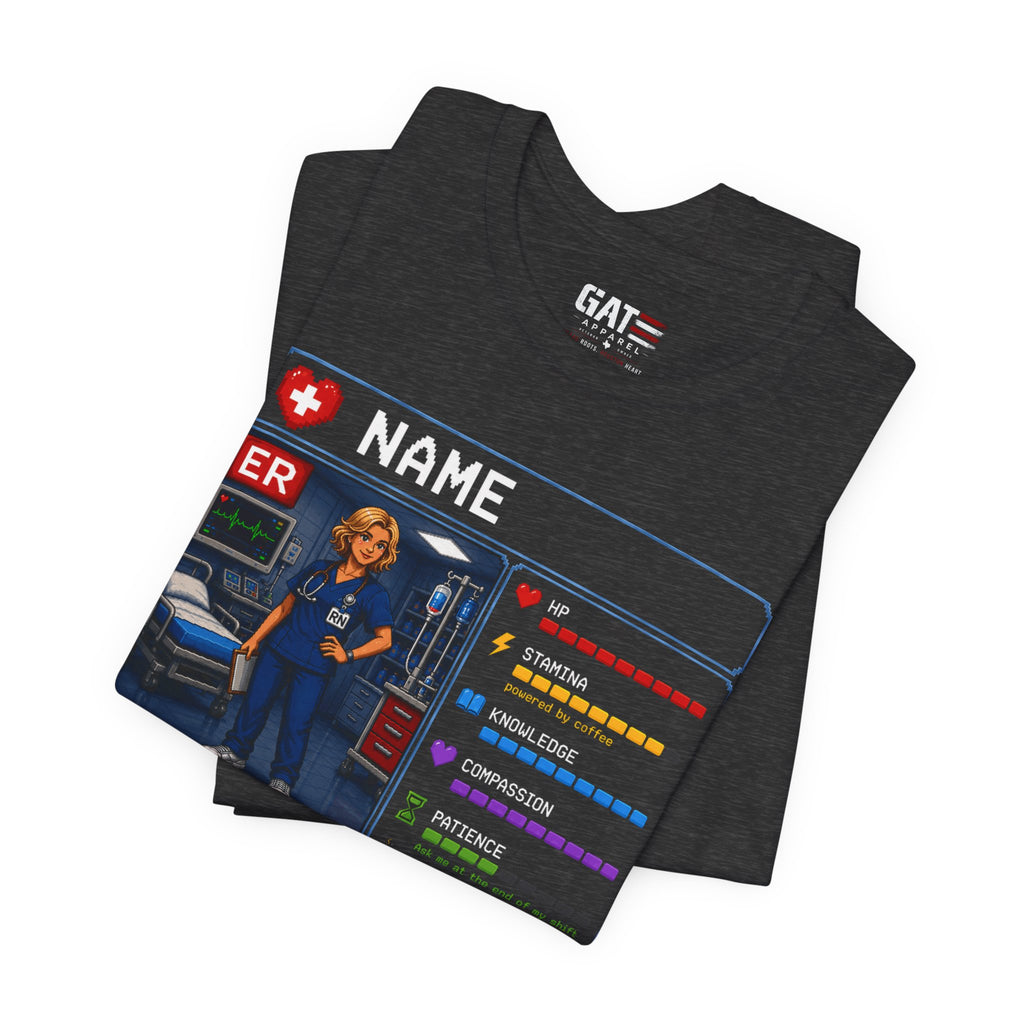 Custom ER Nurse RPG Character Shirt | Personalized Nurse Gift
