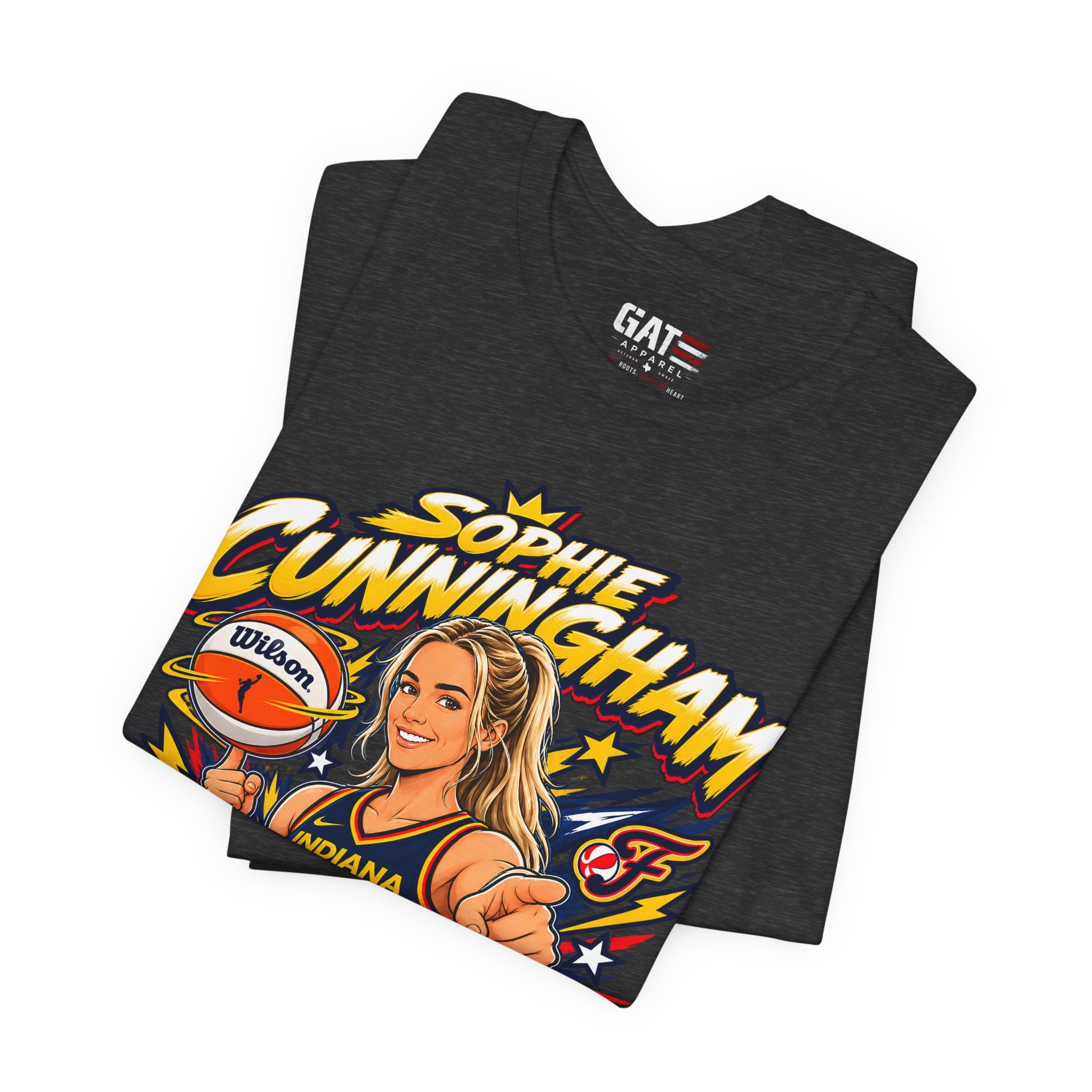 Sophie Cunningham Indiana Fever #8 T-Shirt Fever Up WNBA Basketball Graphic Tee