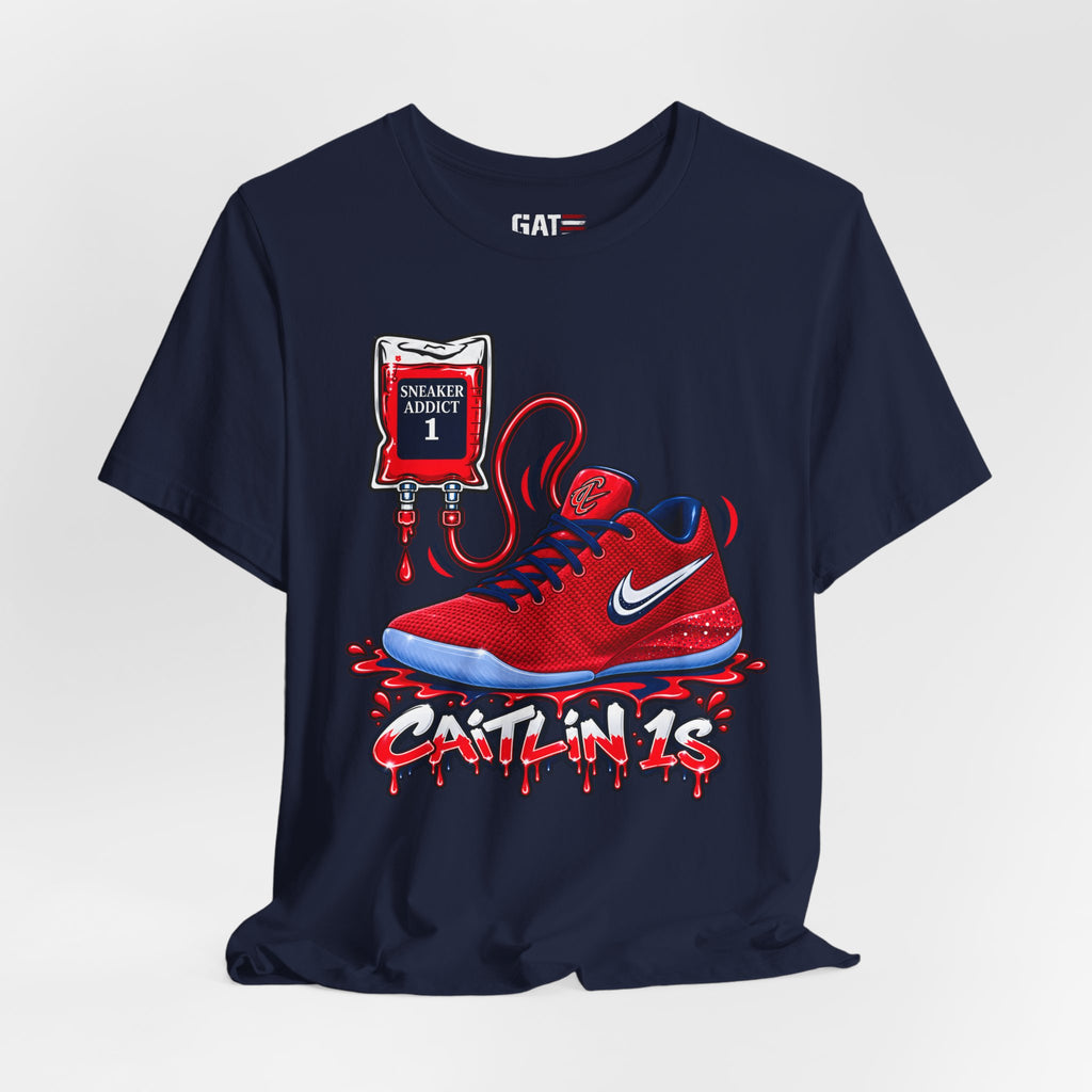 Caitlin Clark Caitlin 1s Addict Red Sneaker Shirt