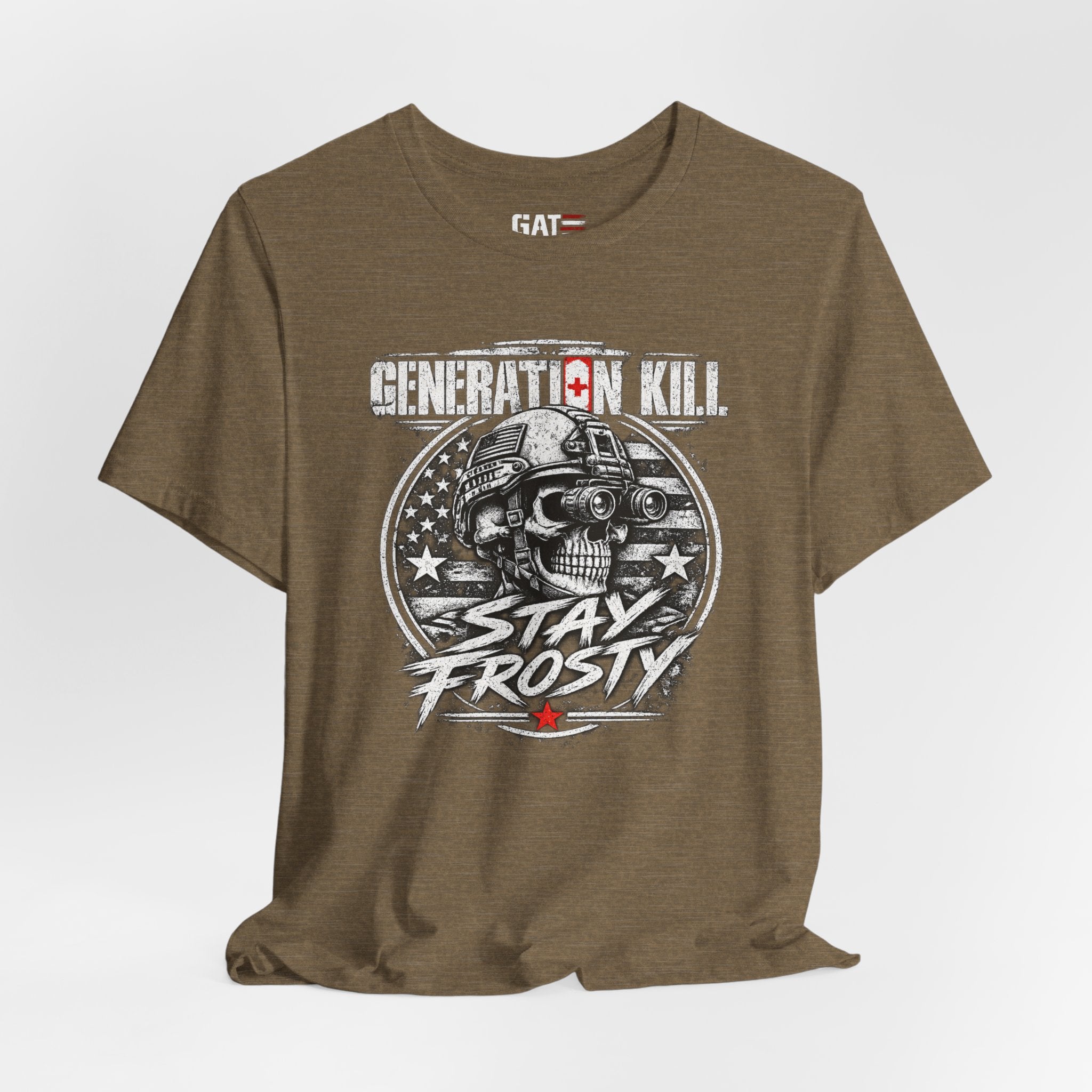 Stay Frosty Skull Tee — Military Veteran Retro Graphic T-Shirt