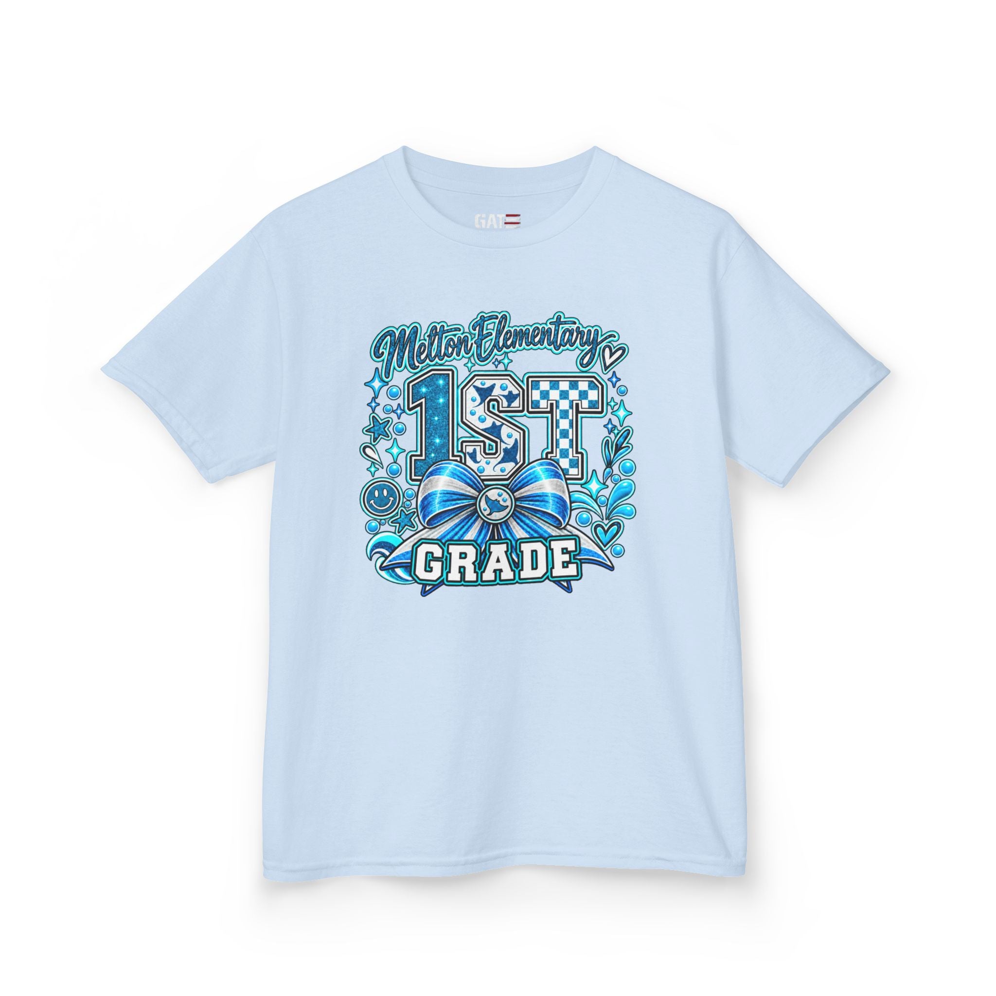 Melton 1st Grade Kids T‑Shirt — Ribbon Design