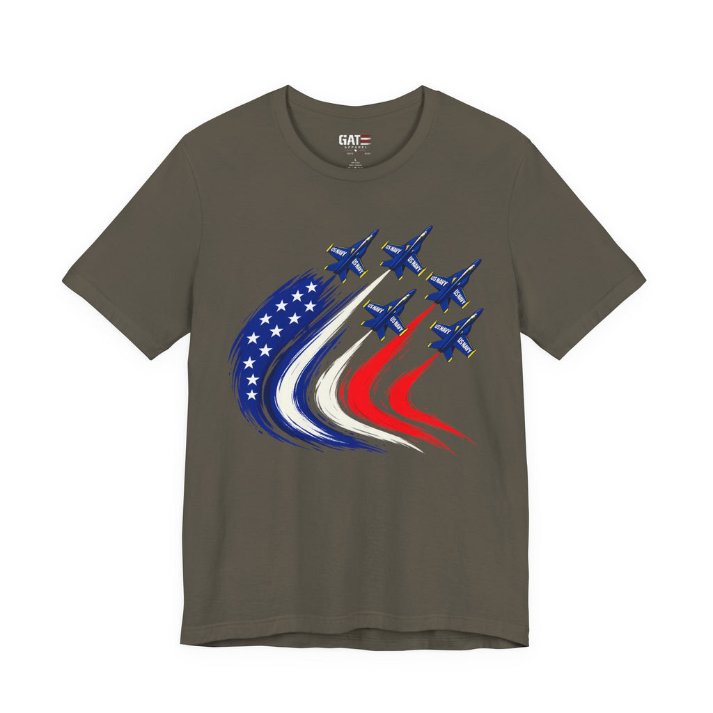 Patriotic Jet Team T-Shirt — American Flag Fighter Jets 4th of July Tee