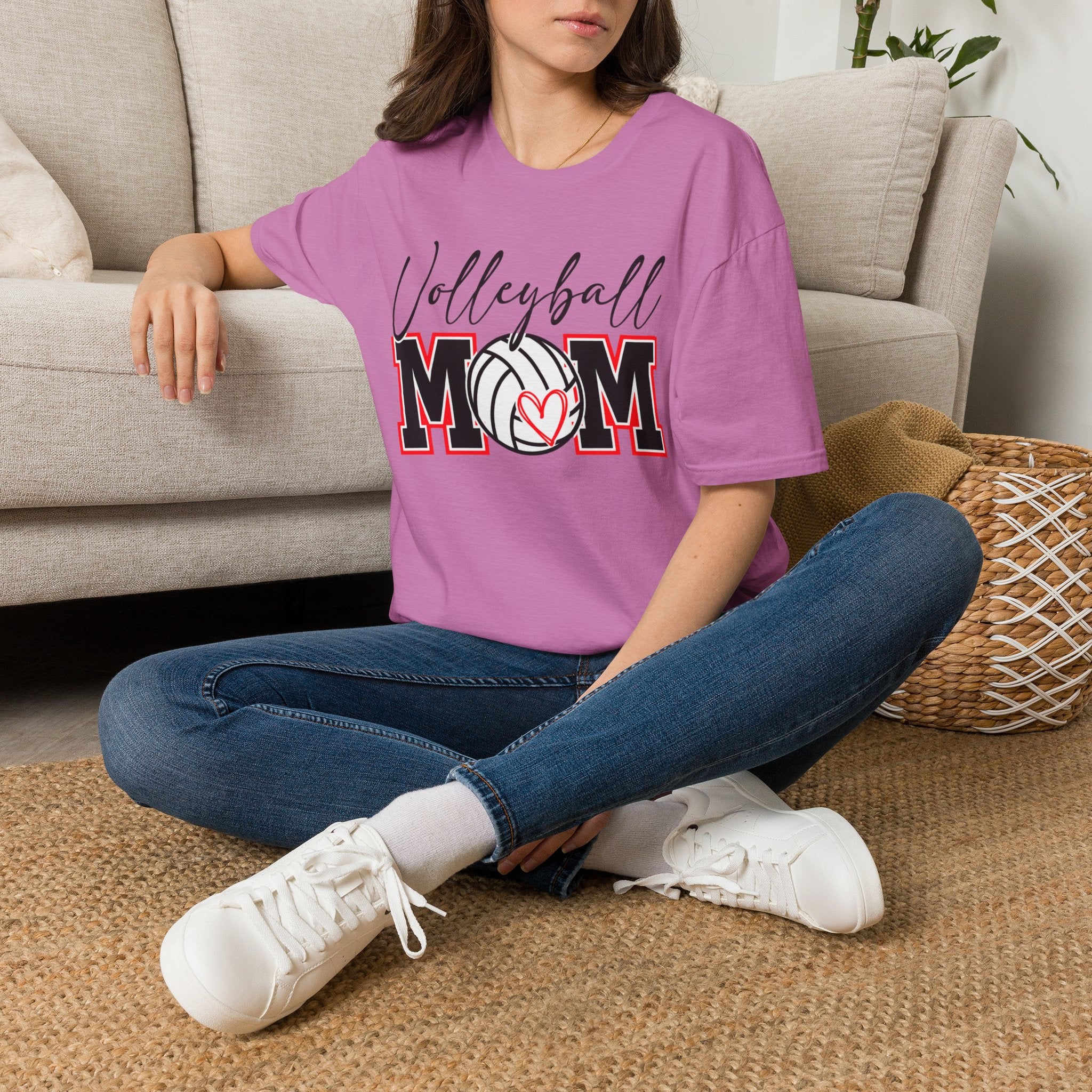 Volleyball Mom T‑Shirt – Custom Name