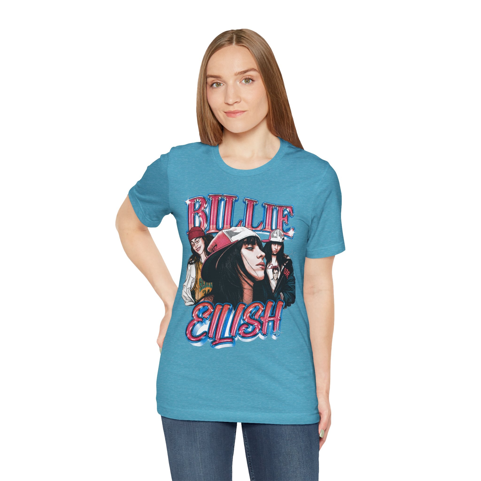 Graphic Tee — Retro Pop Artist Portrait "Billi Eilish"