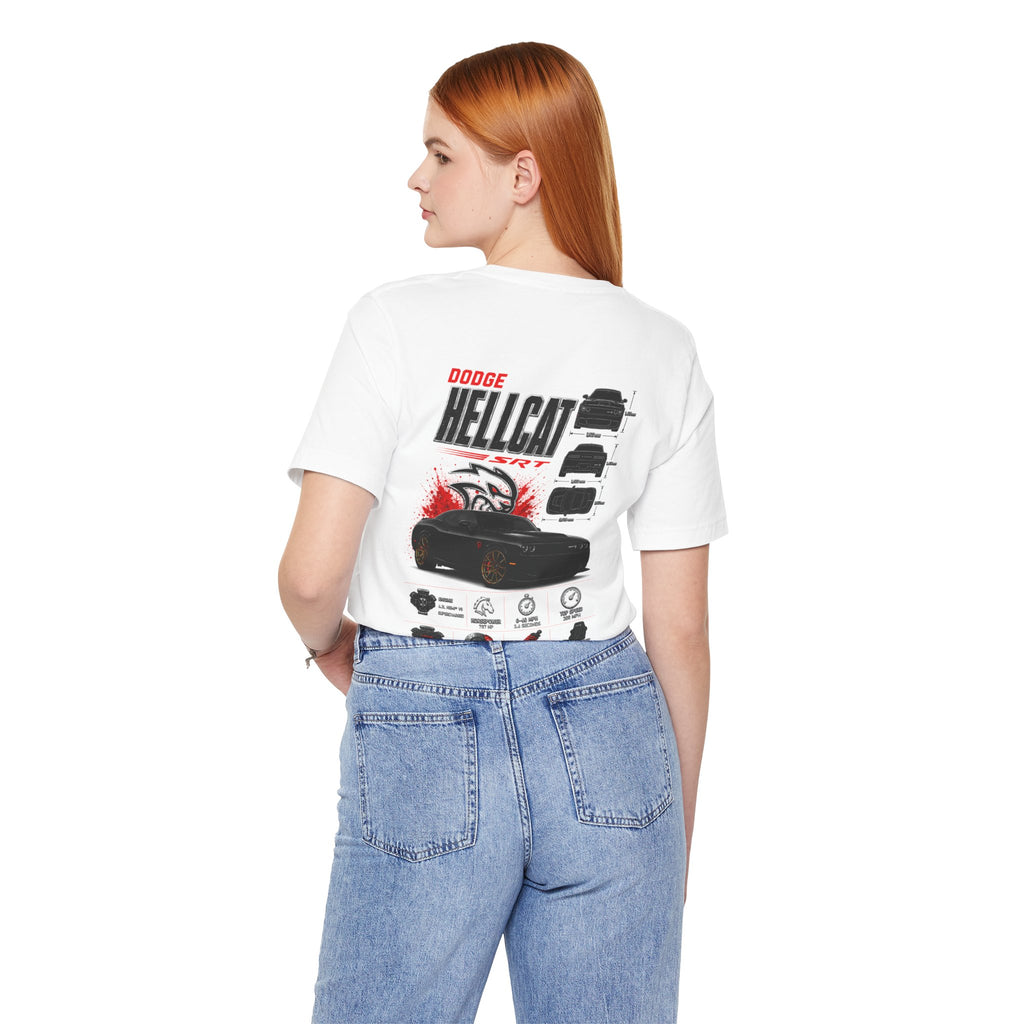 Dodge Hellcat SRT Graphic Tee — Muscle Car Illustration & Specs T-Shirt