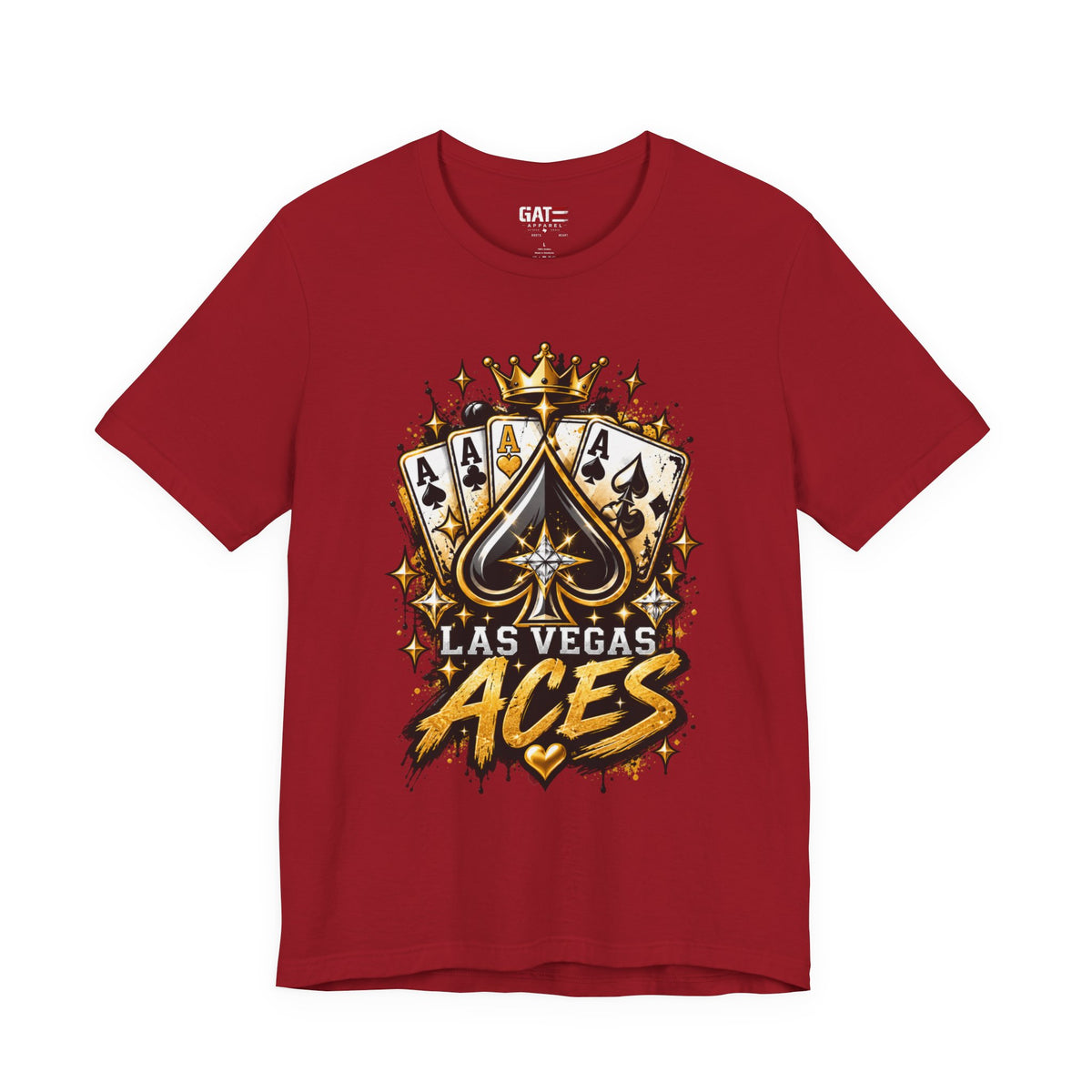 Las Vegas Aces Basketball Shirt – Ace Cards Crown Graphic Tee product mockup 13