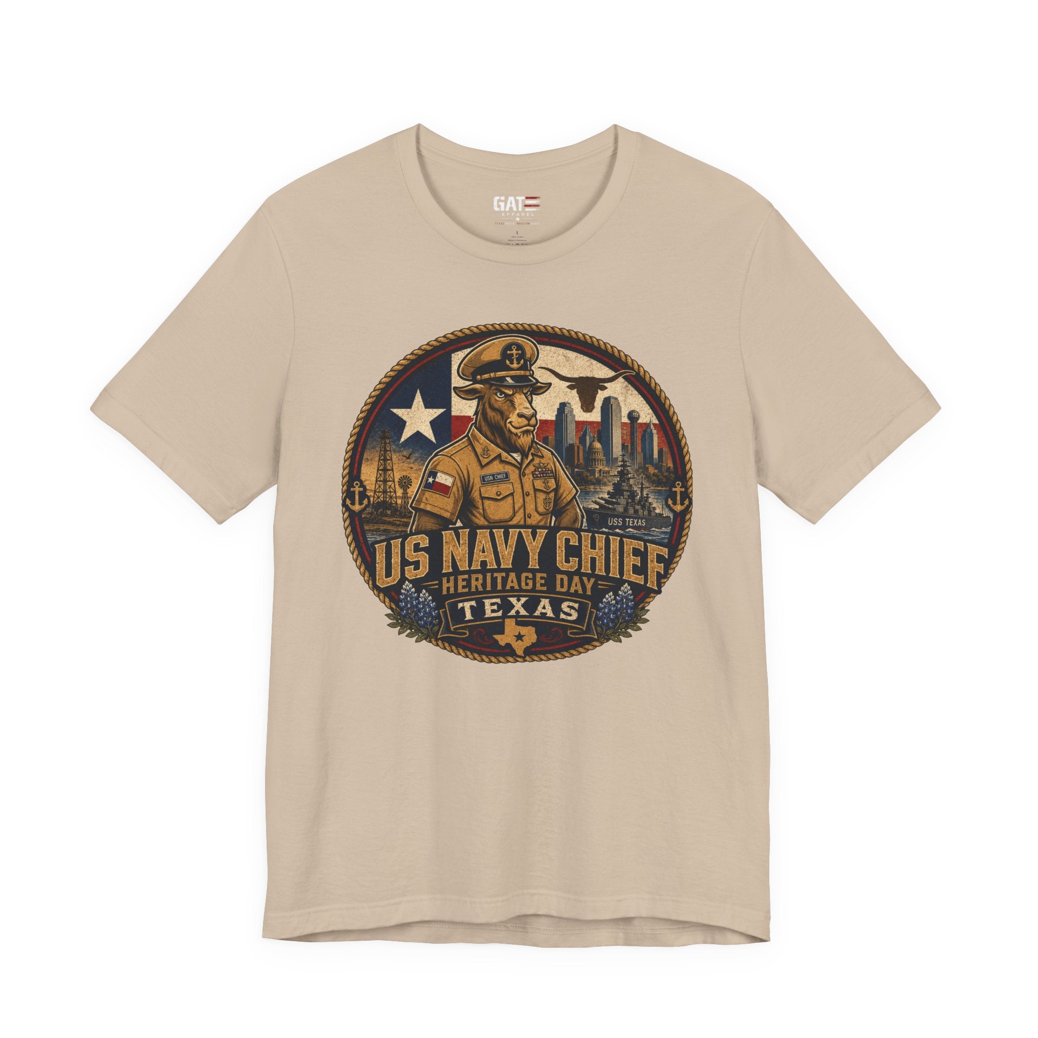 US Navy Chief Heritage Day Texas Shirt, Navy Chief Goat Shirt, Chief Petty Officer Gift, Military Pride Tee, Navy Veteran
