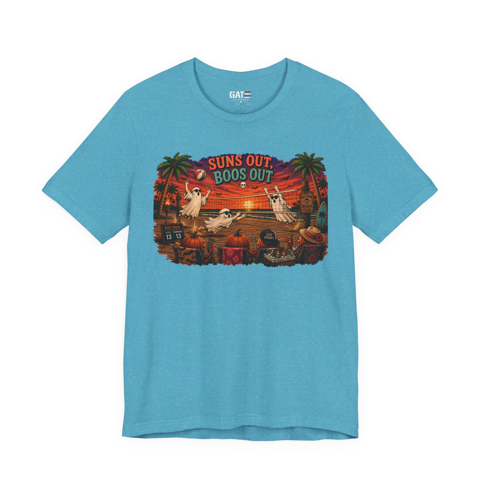 Summerween Shirt, Spooky Beach Shirt, Ghost Beach Tee, Halloween Beach Shirt, Coastal Halloween Tee, Tropical Ghost Shirt