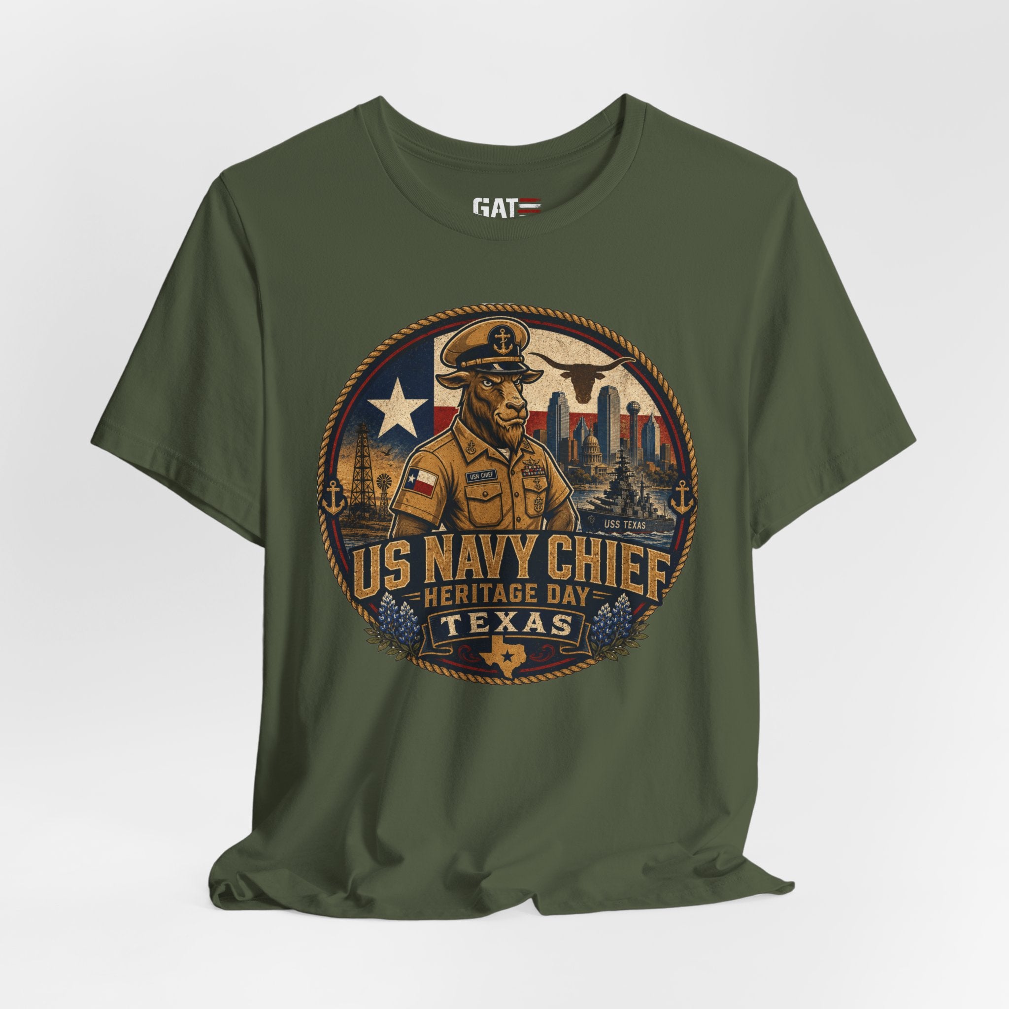 US Navy Chief Heritage Day Texas Shirt, Navy Chief Goat Shirt, Chief Petty Officer Gift, Military Pride Tee, Navy Veteran