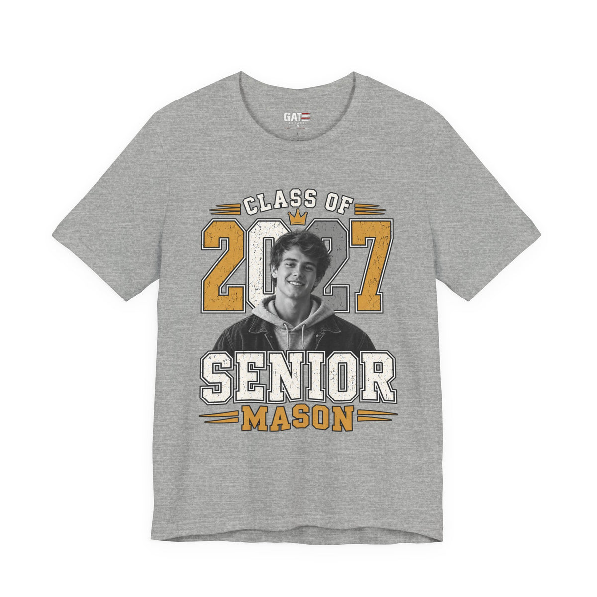 Personalized Senior 2027 Custom Photo Shirt | Graduation Tee