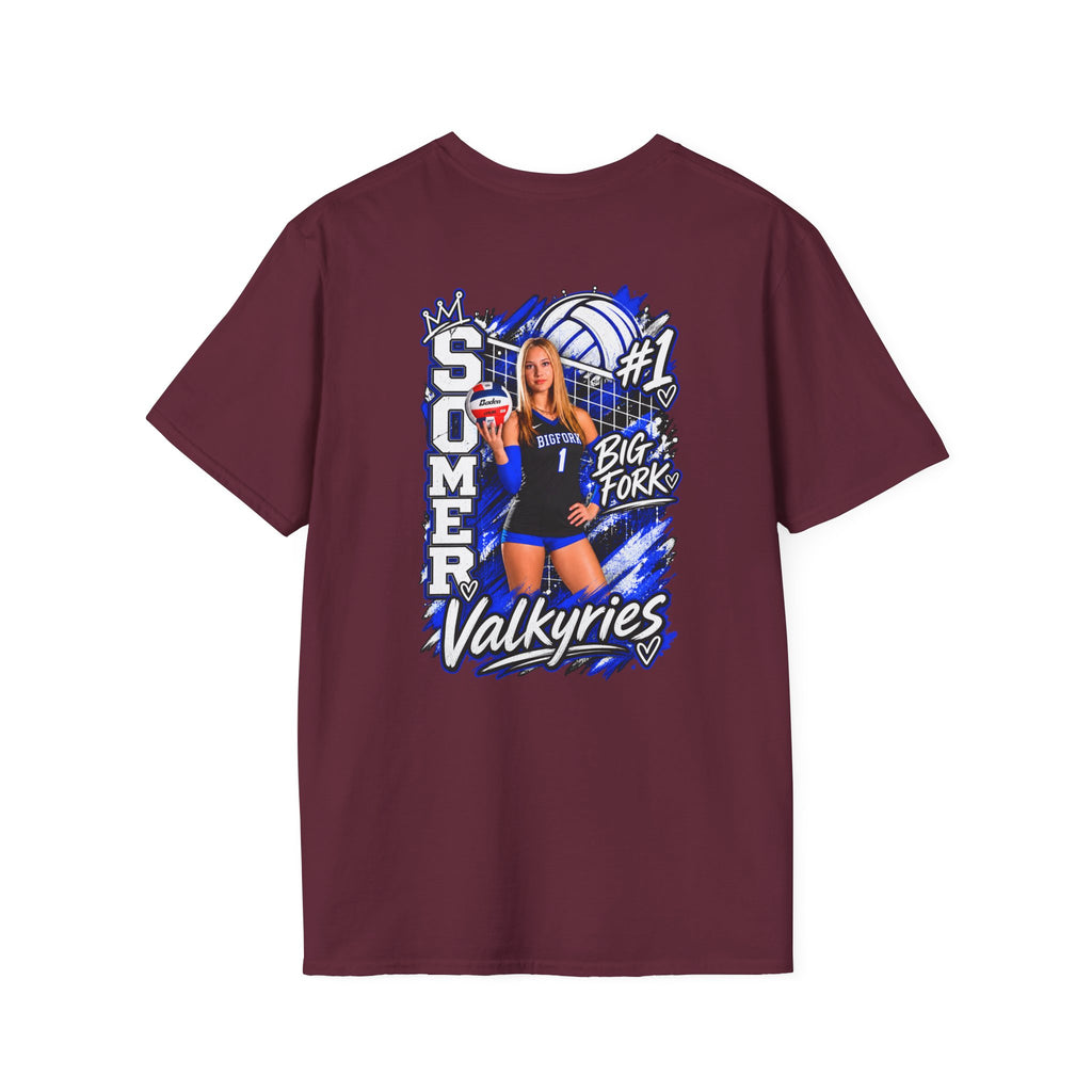 Volleyball Mom Senior Player Photo Tee — Custom Photo Team Name and Number