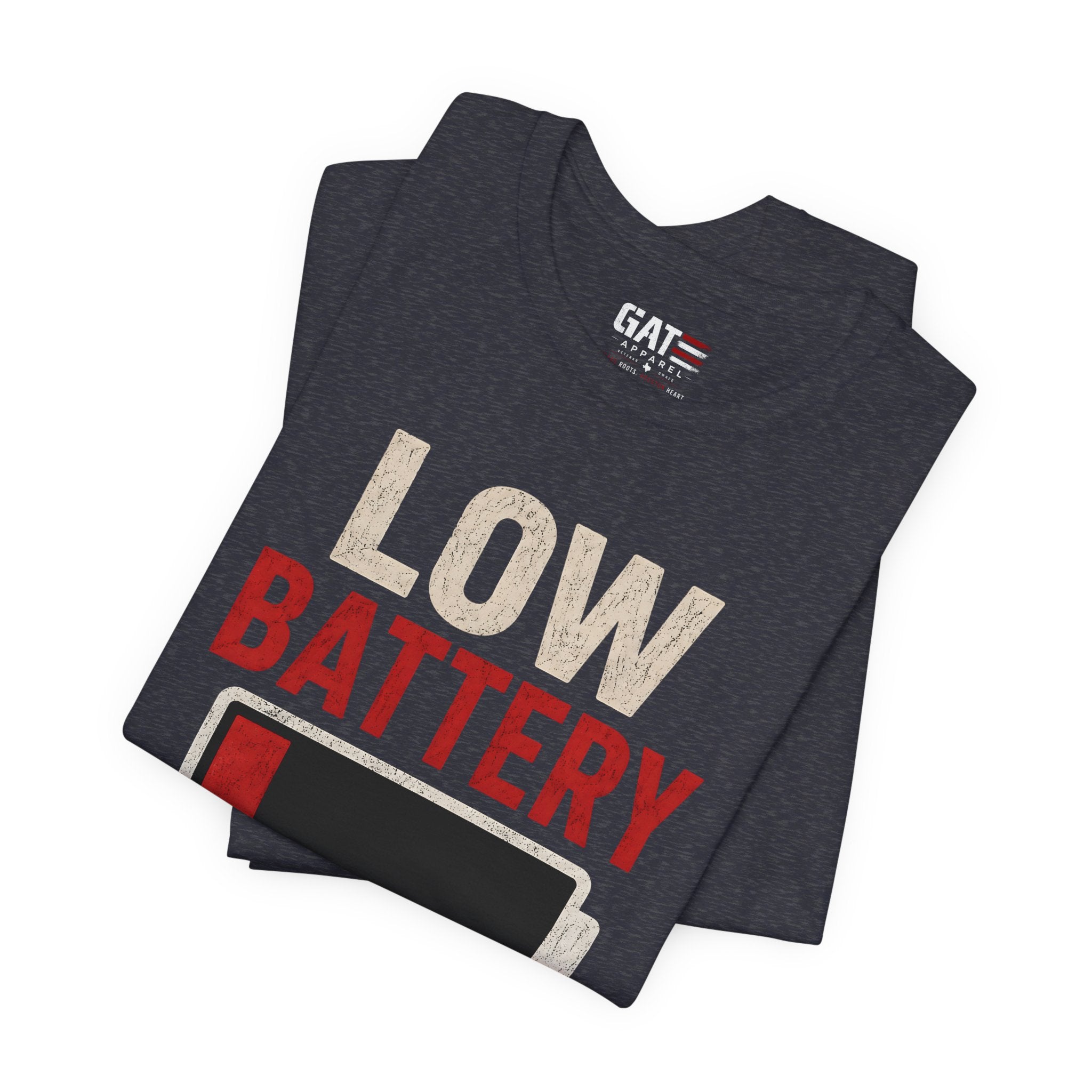 Low Battery Dad of 3 Kids Shirt, Funny Tired Dad Tee, Father of Four Gift, Parenting Humor Shirt, Exhausted Dad Graphic Tee