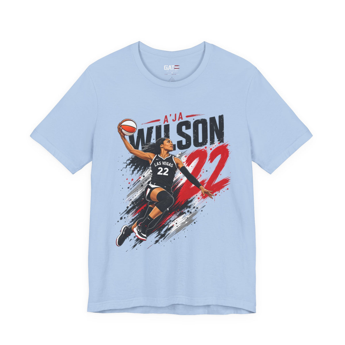 A'ja Wilson #22 Las Vegas Aces Shirt – WNBA Basketball Tee product mockup 4
