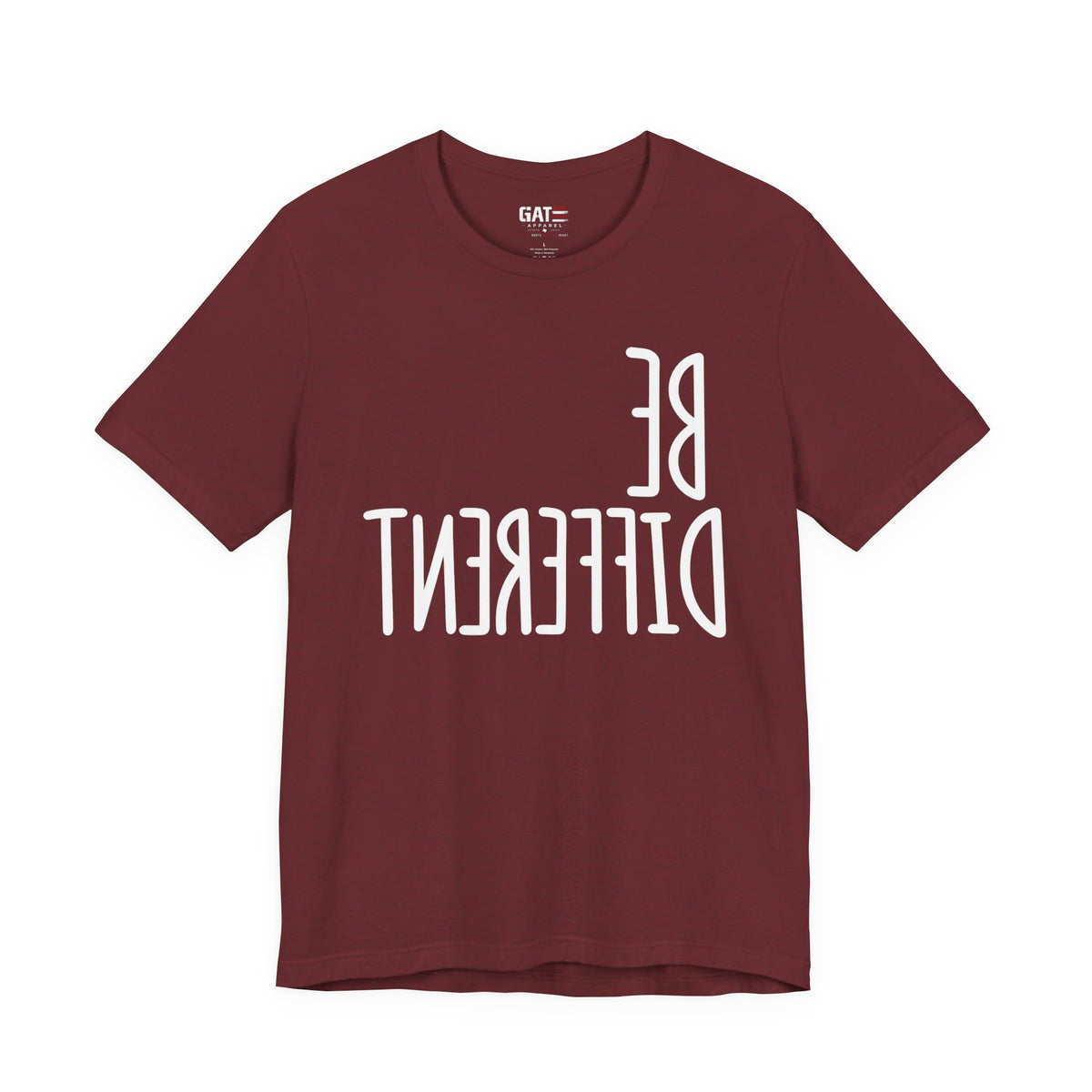 Be Different Upside Down Lettering Graphic T-Shirt - product image 1