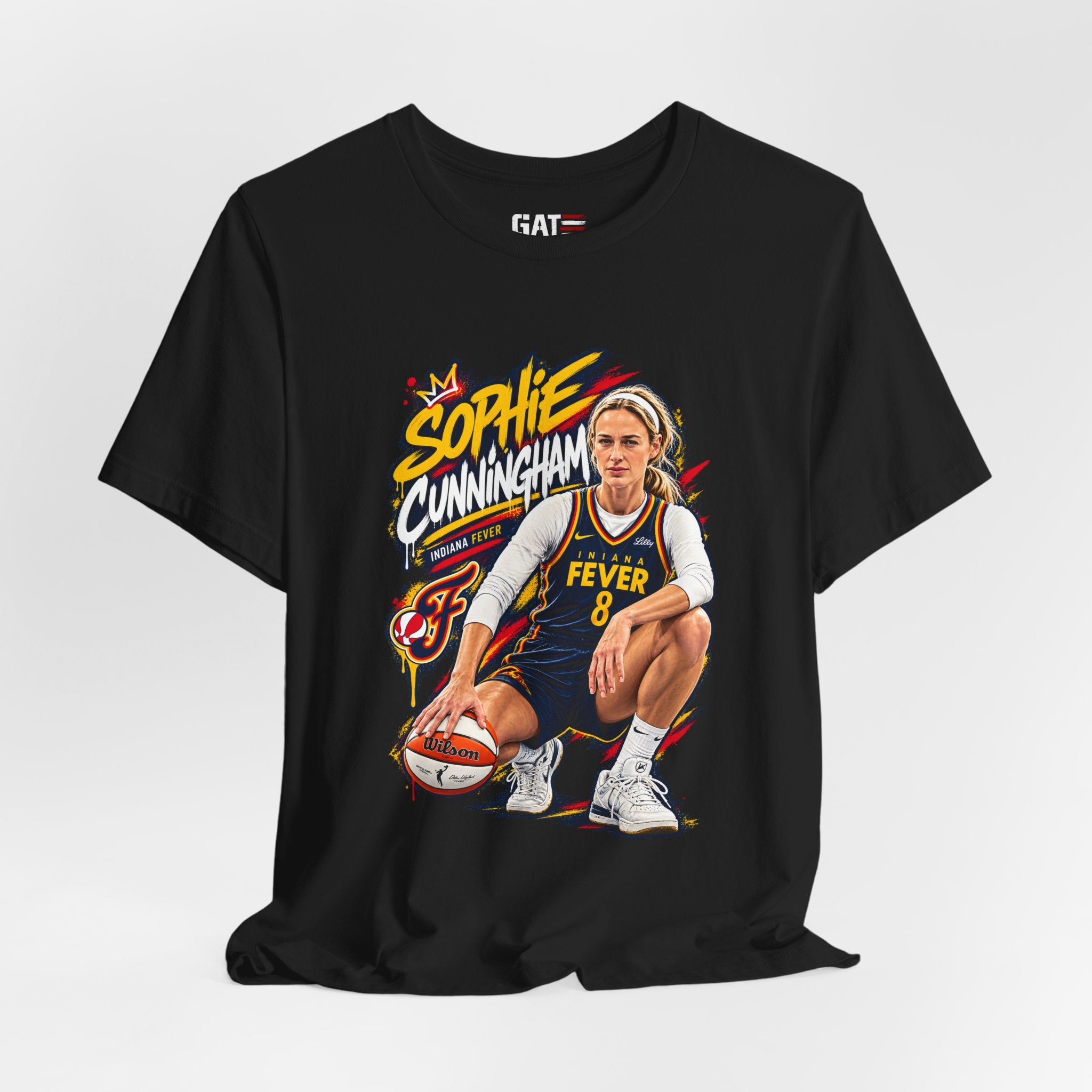 Sophie Cunningham Indiana Fever WNBA Basketball Graphic T Shirt Women's Fan Tee