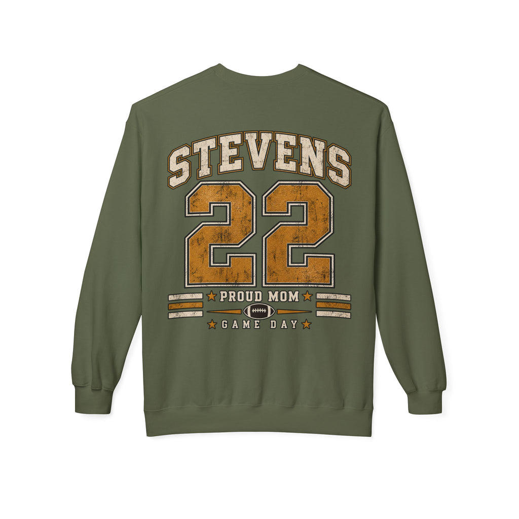 Personalized Football Mom Crewneck Sweatshirt | Custom Player Name & Number