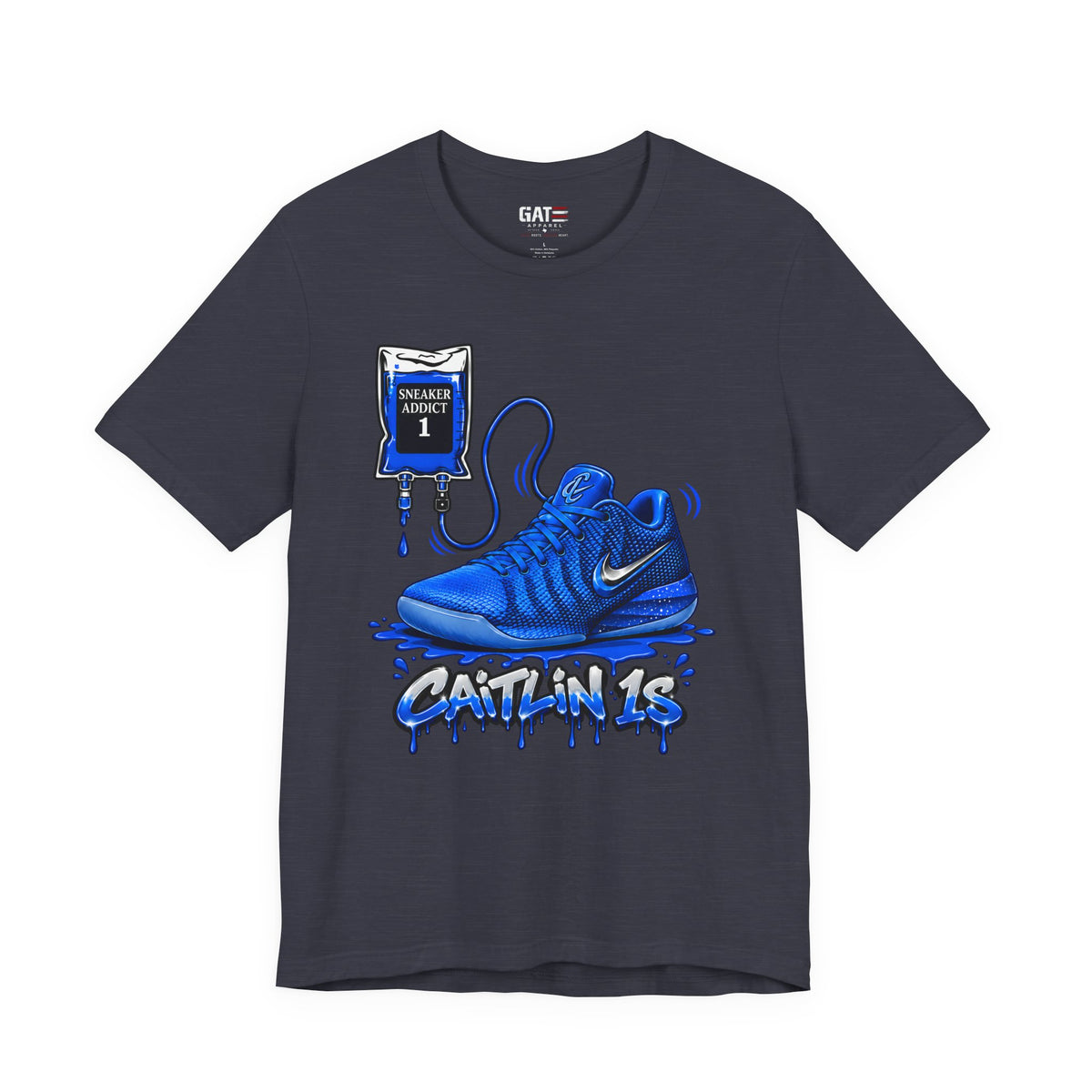 Caitlin Clark Caitlin 1s Addict Blue Sneaker Shirt