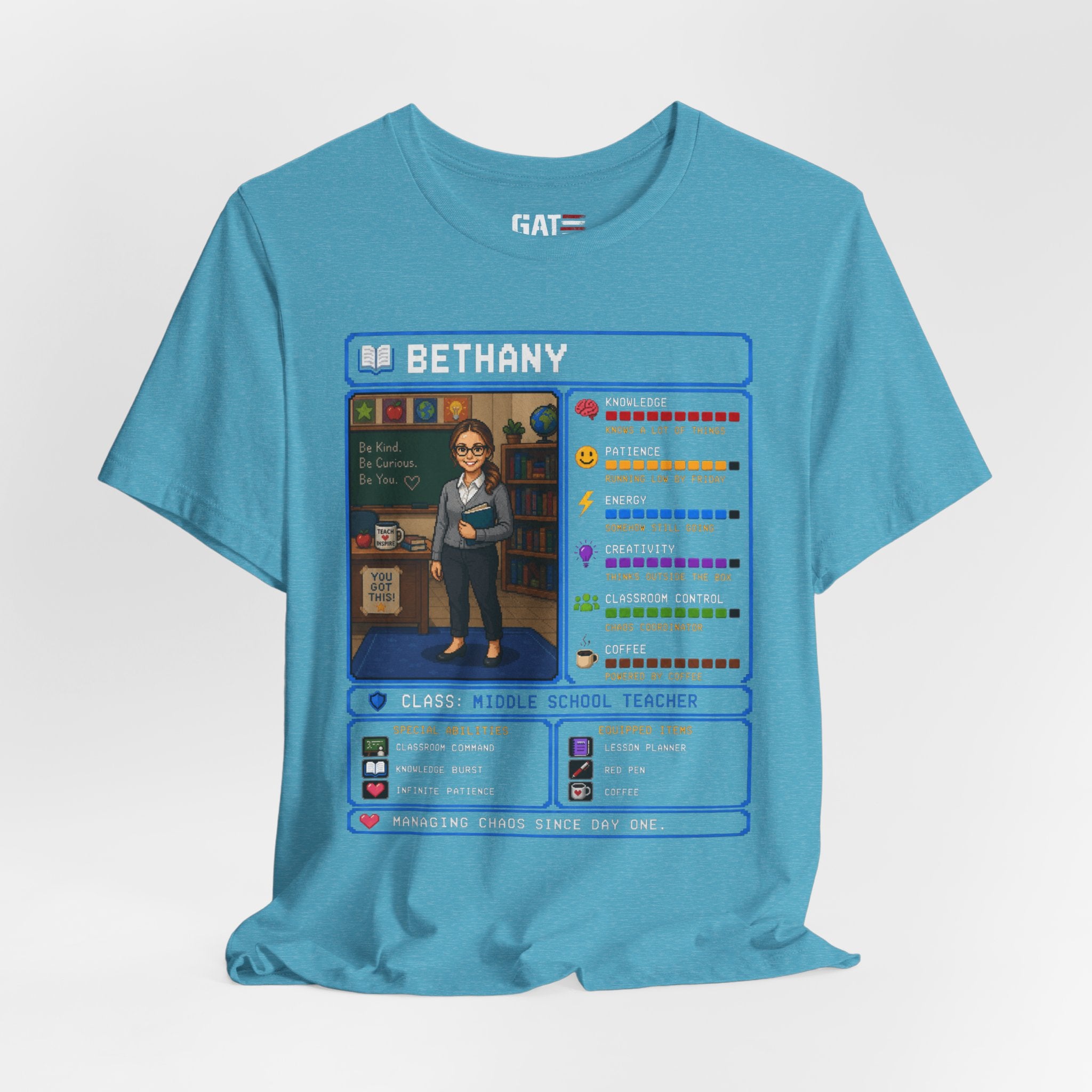 Custom Teacher RPG Character Shirt | Personalized Teacher Gift