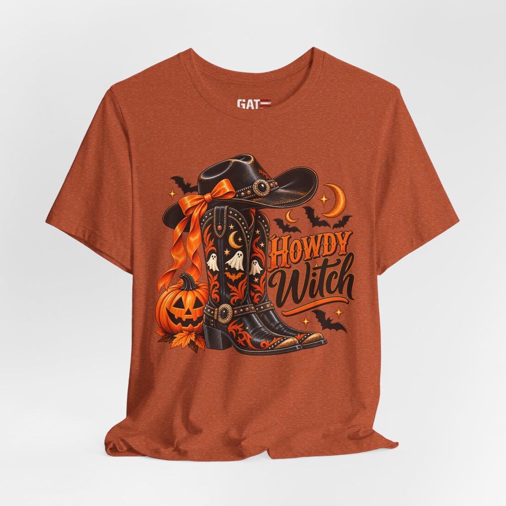 Howdy Witch Halloween Shirt | Western Cowboy Pumpkin Tee