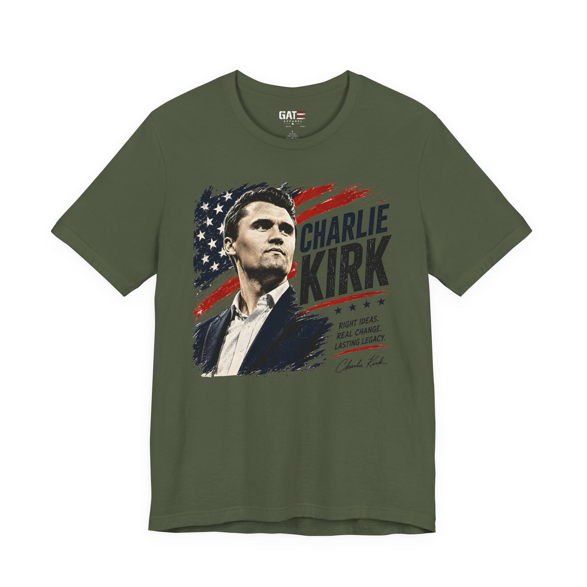 Charlie Kirk Patriotic Shirt | Conservative American Flag Tee