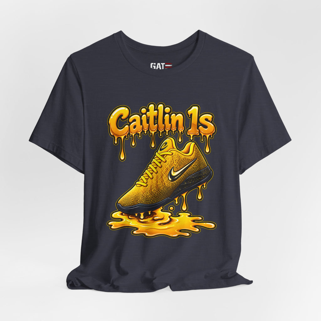 Caitlin Clark Caitlin 1s Iowa Yellow Paint Sneaker Shirt