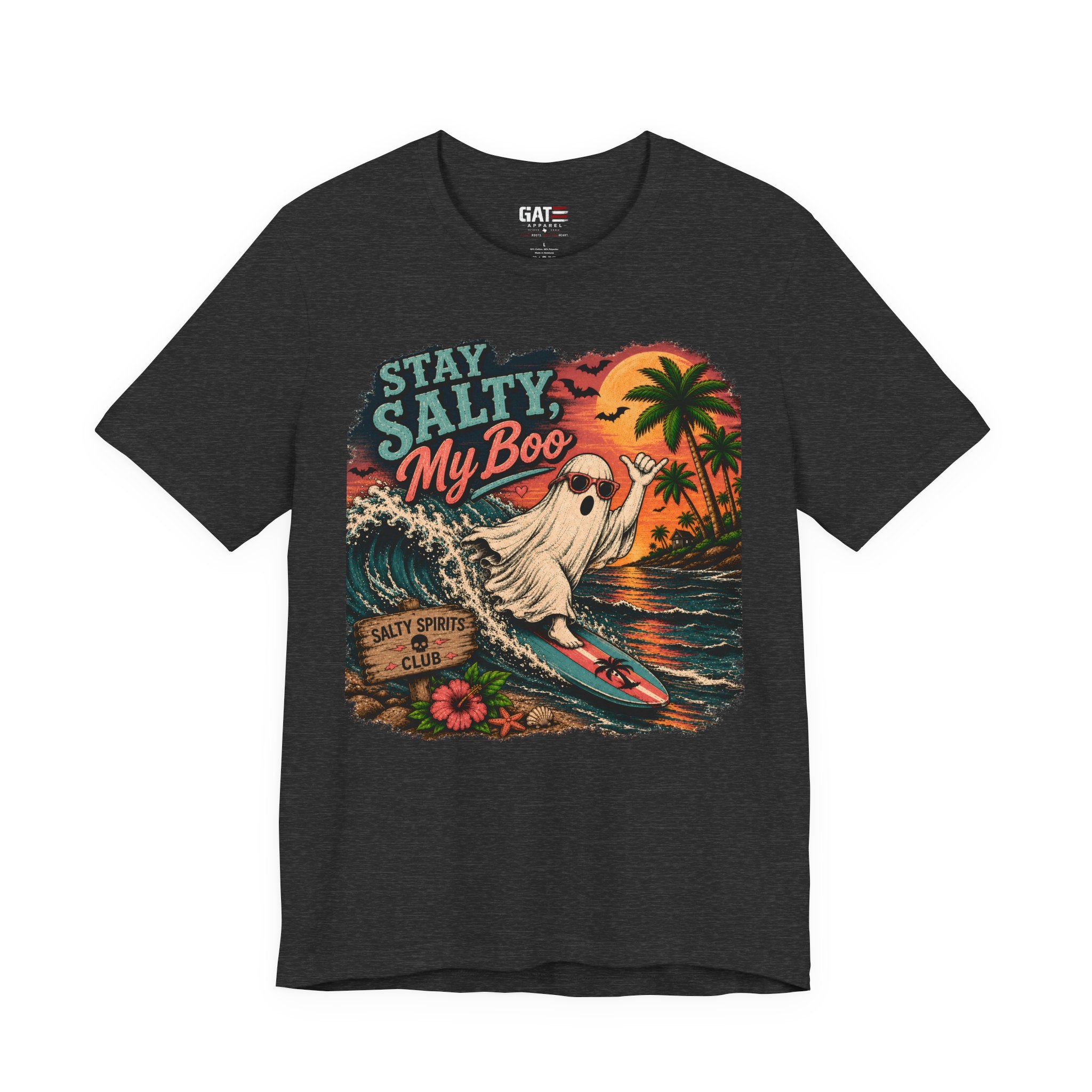 Summerween Shirt, Spooky Beach Shirt, Ghost Beach Tee, Halloween Beach Shirt, Coastal Halloween Tee, Tropical Ghost Shirt