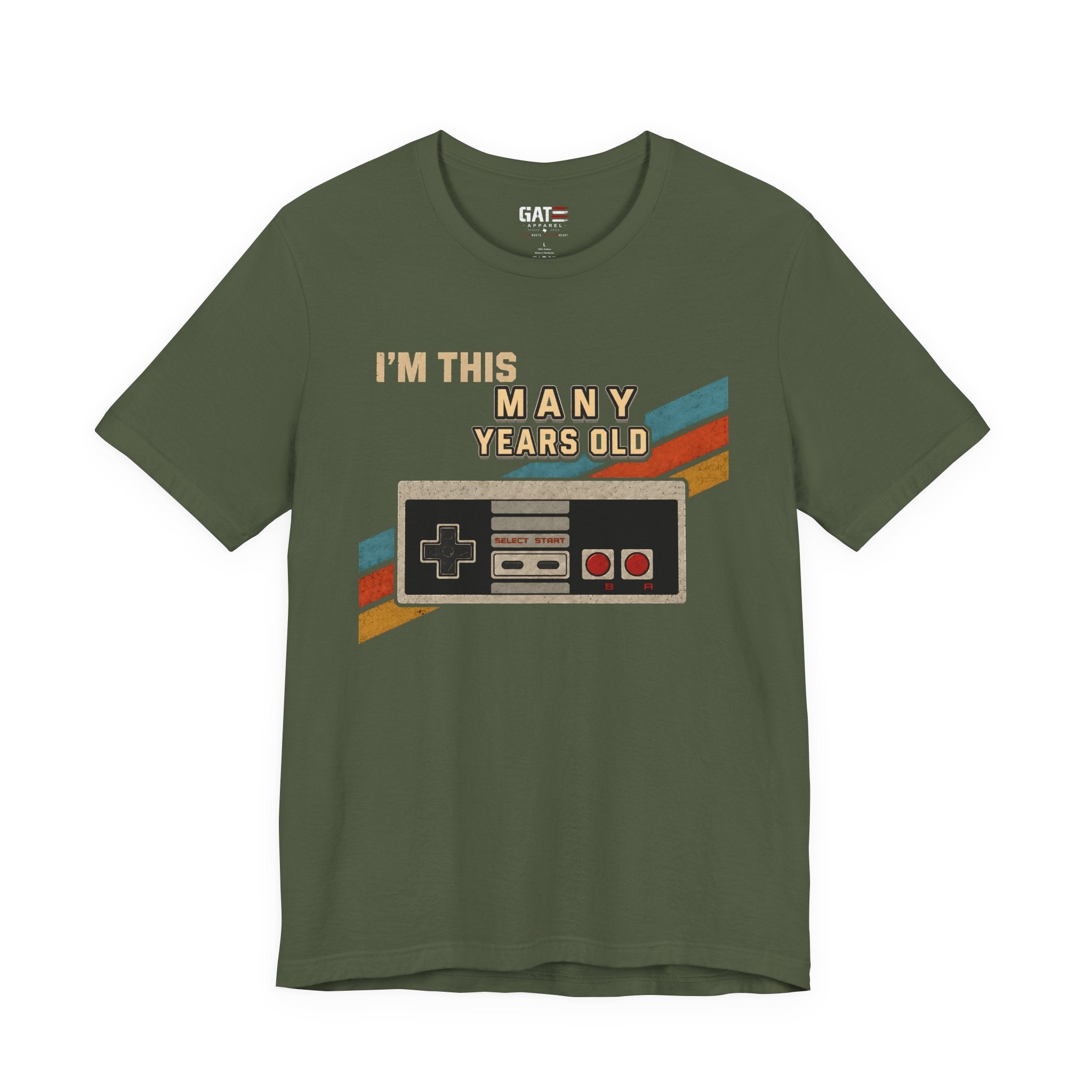 Retro Gaming Birthday Shirt, Gamer Gift for Men, I'm This Many Years Old Tee, 80s 90s Video Game Shirt, Classic Gamer Gift