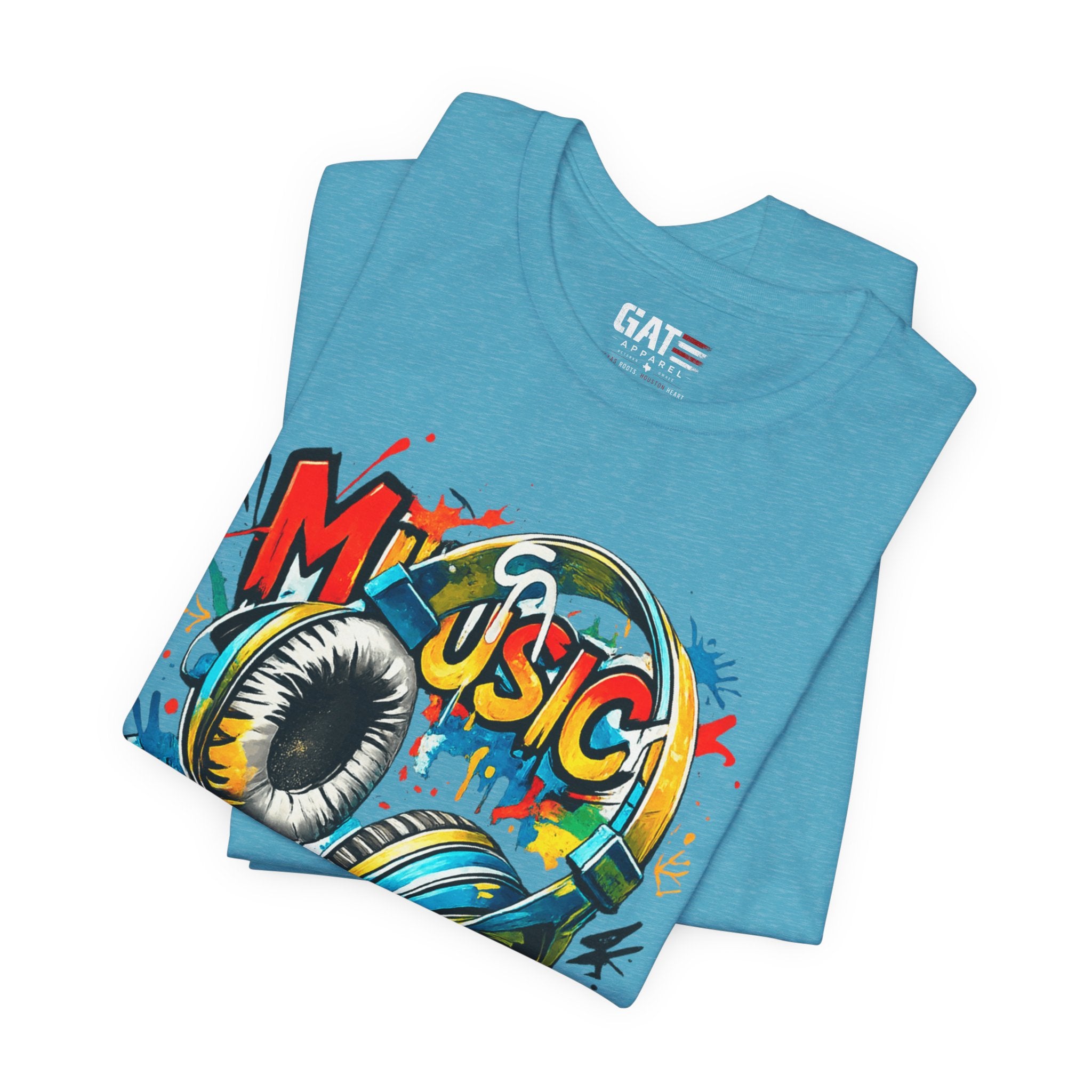 Urban Beats – Music Street Art Headphones Graphic Tee