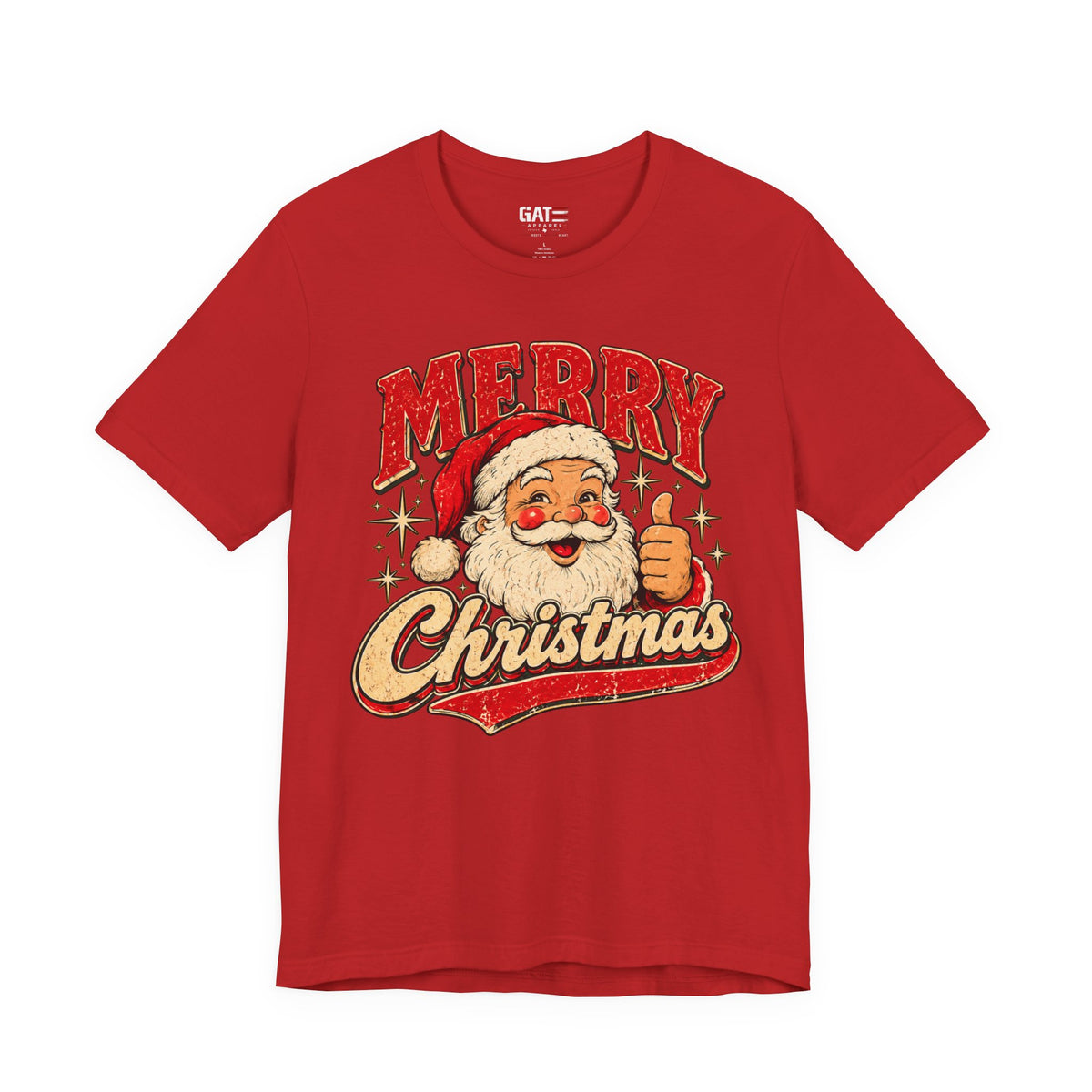 Merry Christmas vintage tee product mockup
