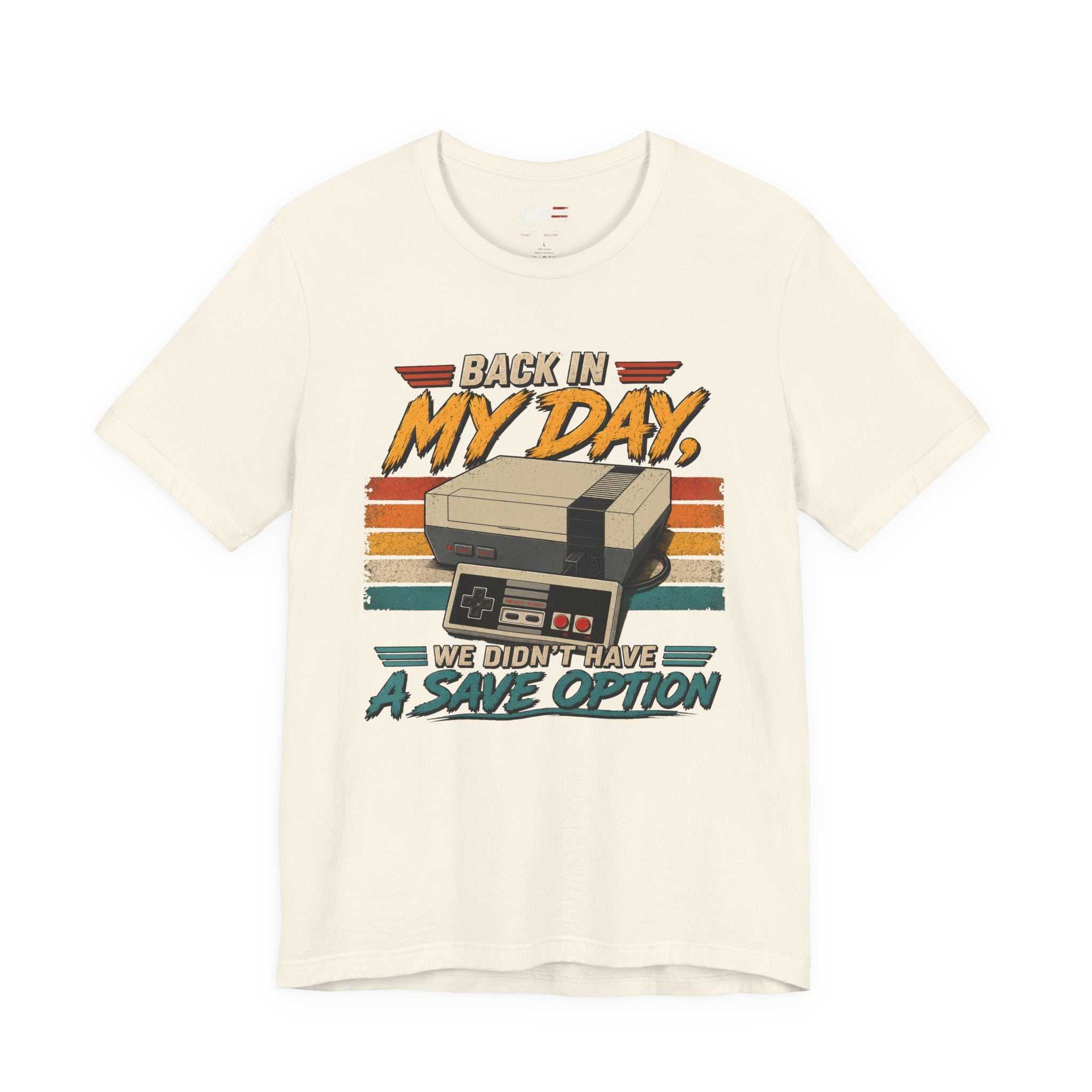Funny Retro Gamer Shirt, Back In My Day We Didn't Have A Save Option, Vintage Gaming T Shirt, Old School Gamer Gift, Video Game Tee