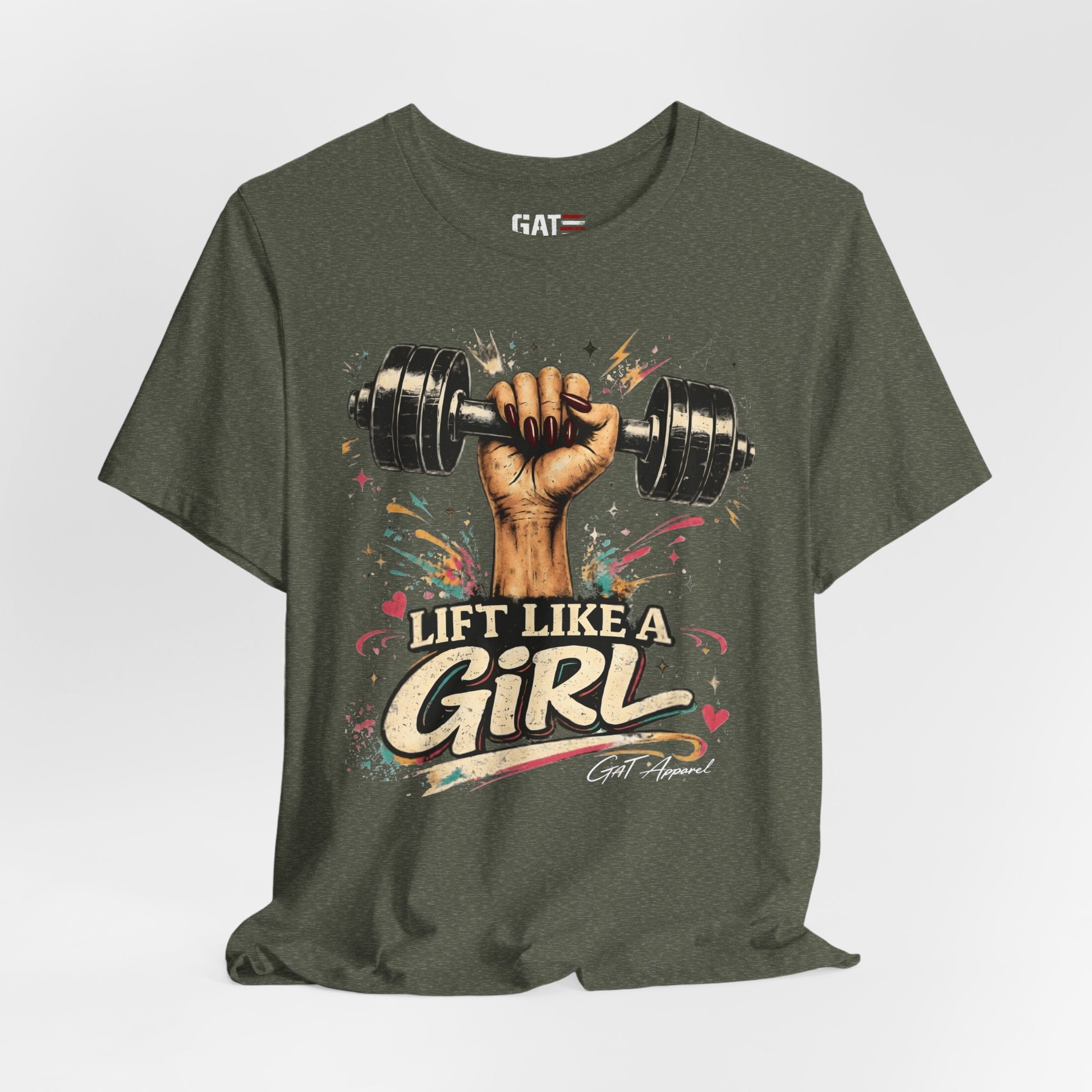 Lift Like A Girl Shirt, Women's Gym Shirt, Weightlifting Tee, Cute Fitness Shirt, Workout Gift for Women