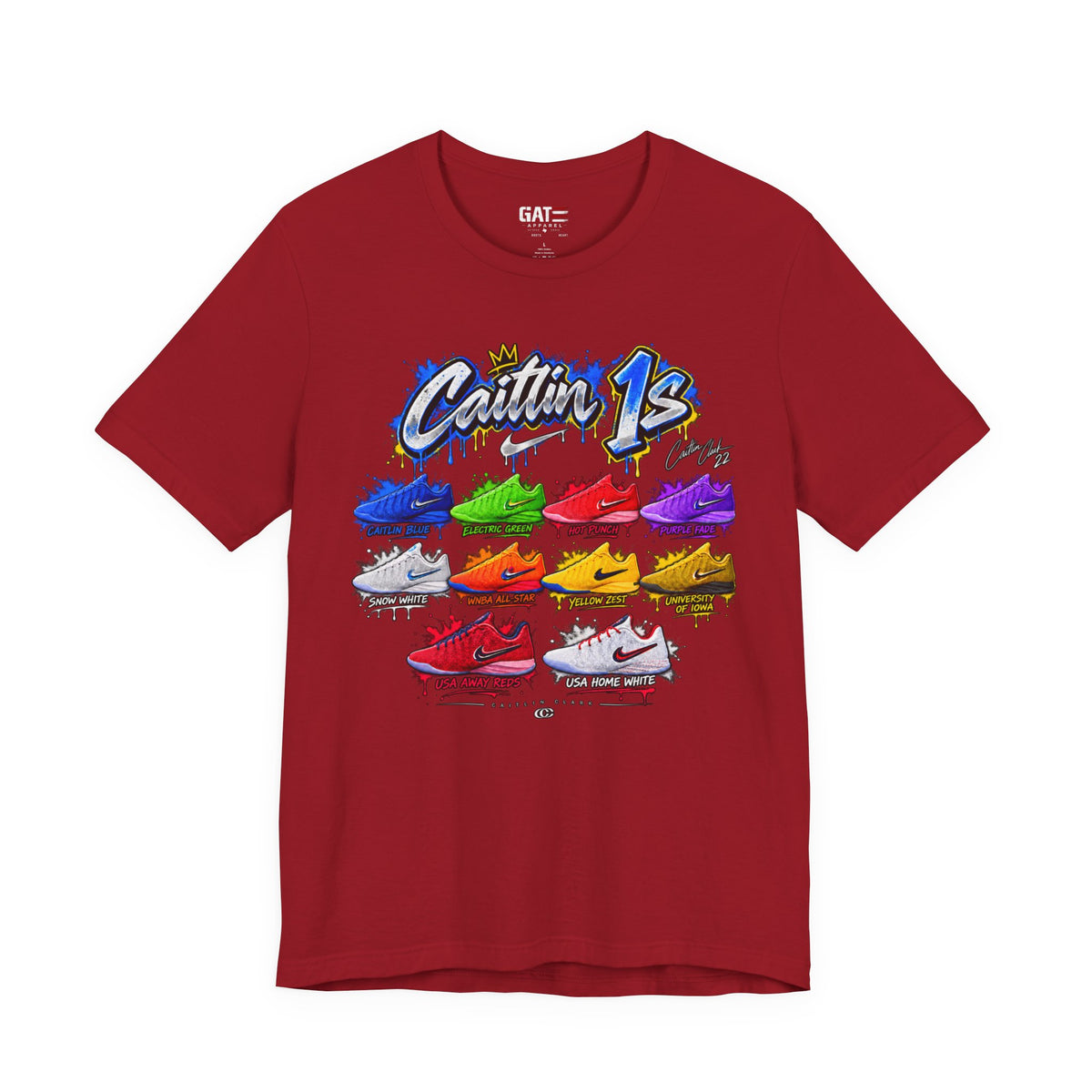 Caitlin Clark Caitlin 1s Sneaker Shirt | Indiana Fever Tee
