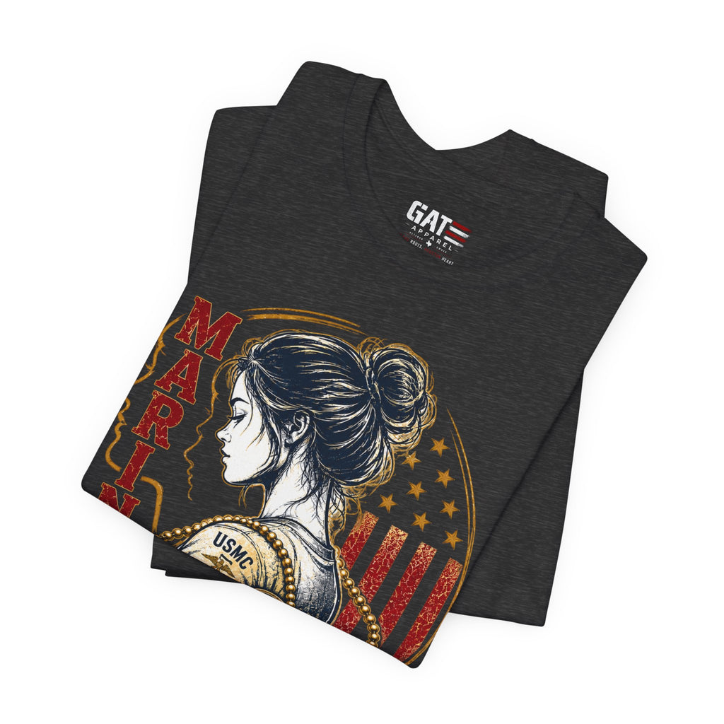 Female Marine Vet T‑Shirt – "Once a Marine, Always a Marine" Patriotic Female Veteran Tee