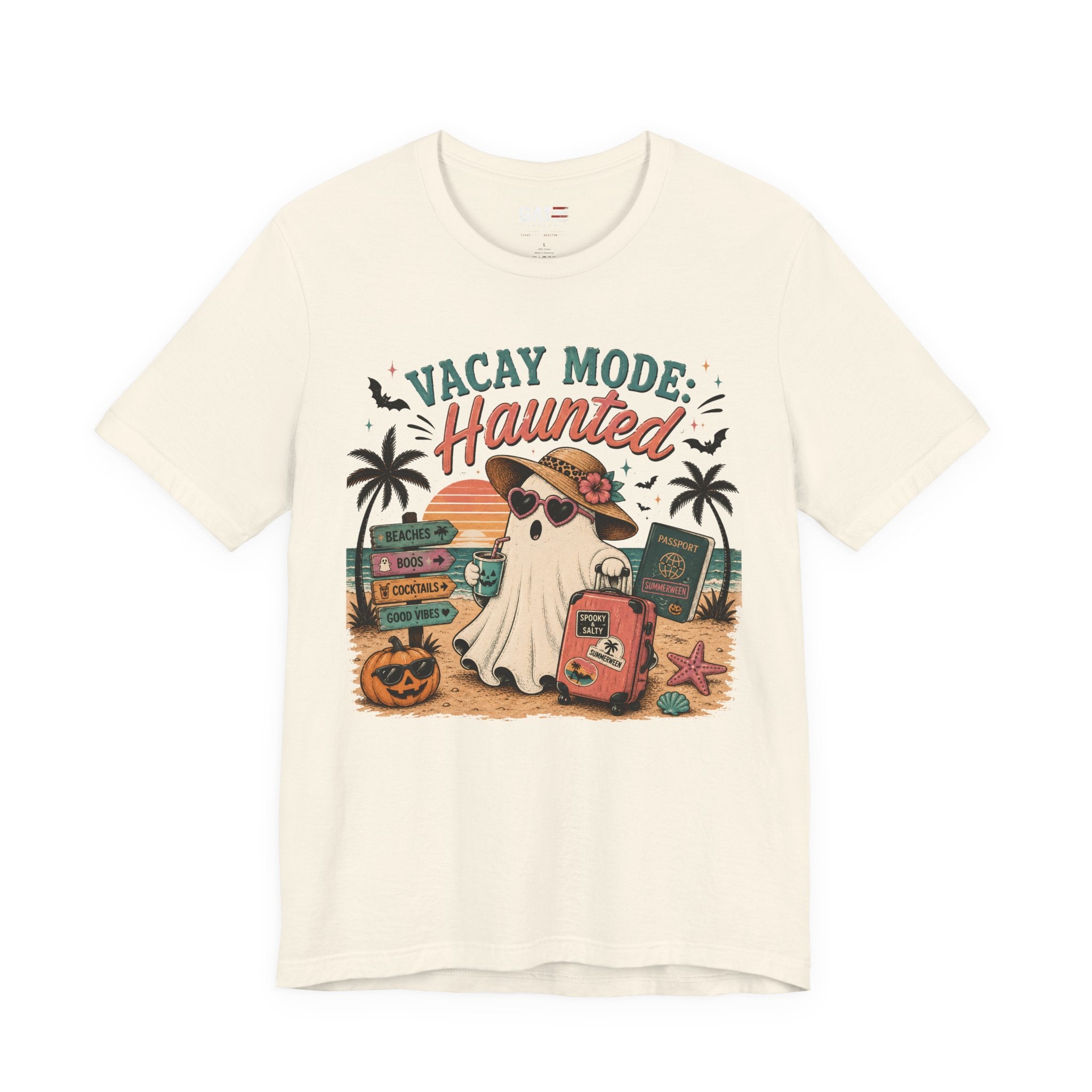 Summerween Shirt, Spooky Beach Shirt, Ghost Beach Tee, Halloween Beach Shirt, Coastal Halloween Tee, Tropical Ghost Shirt
