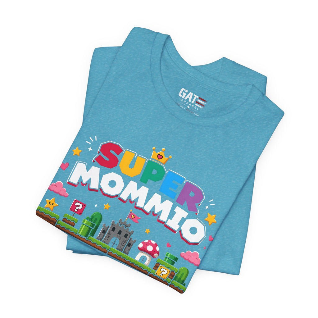 Super Mommio pixel game design T-Shirt | Retro video game mom tee